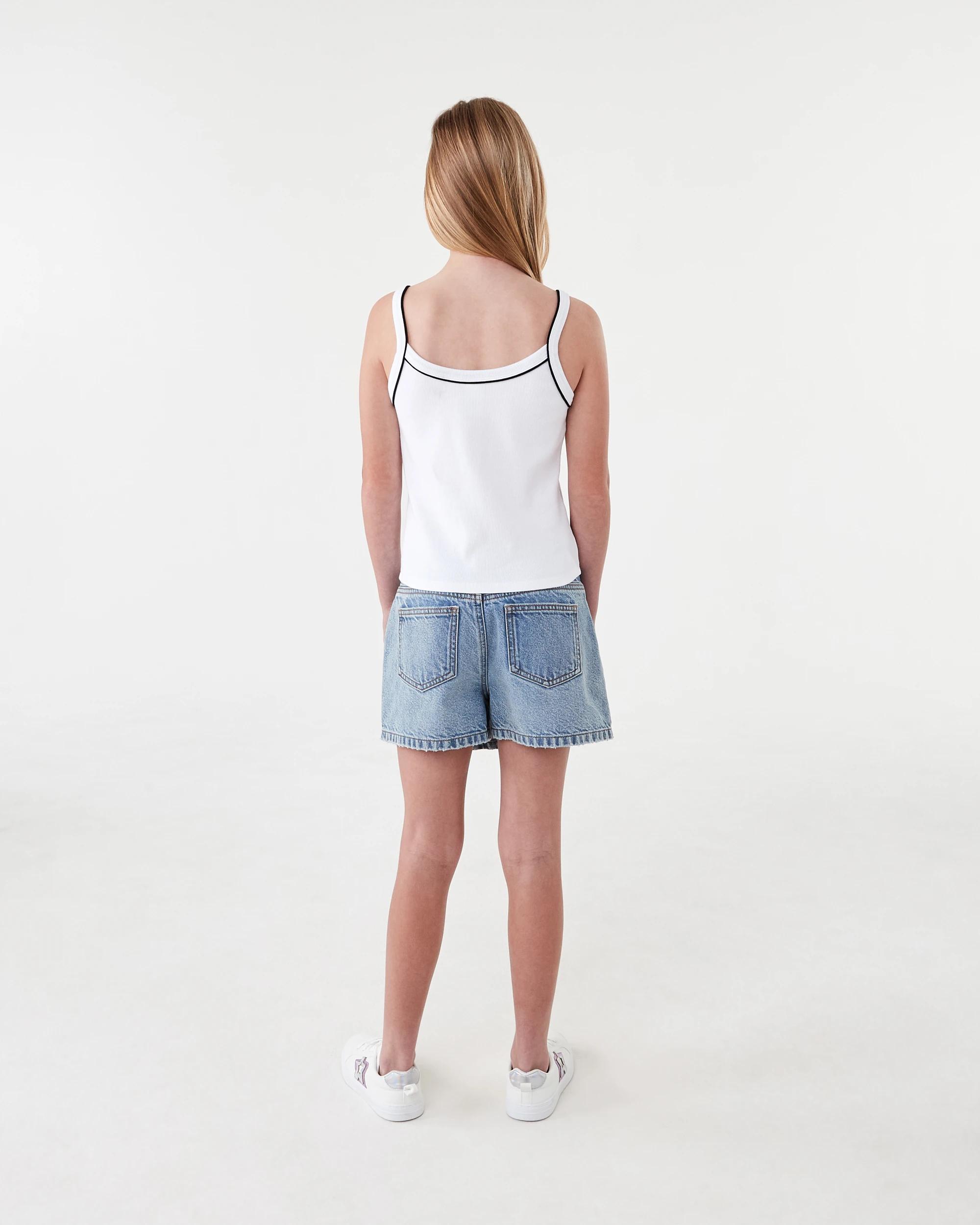 7 Rib Singlet Tank Top White, 7 of 7