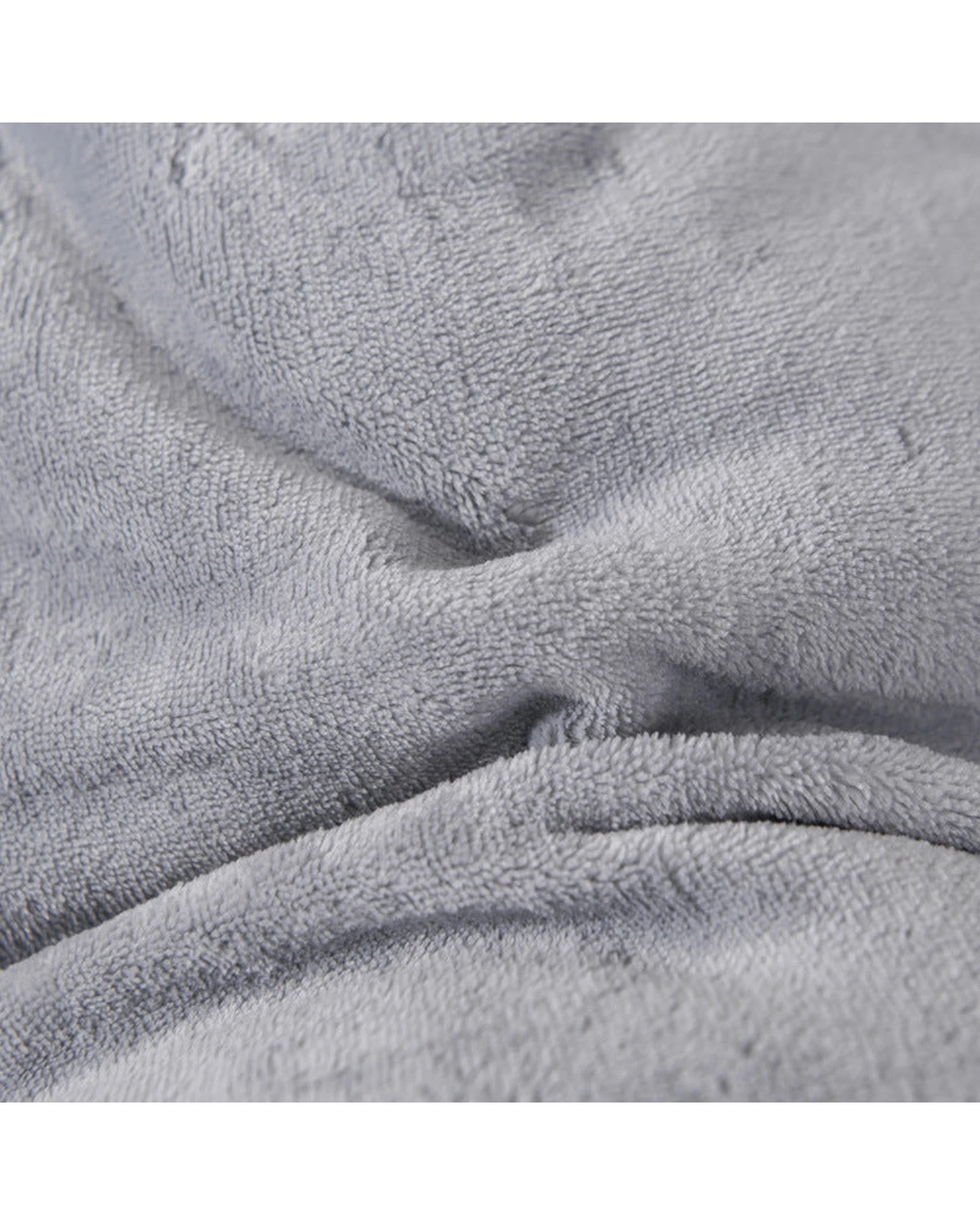 3 Cotton More Large Warm Soft Plush Blanket Comforter 200x230cm - Grey, 3 of 5