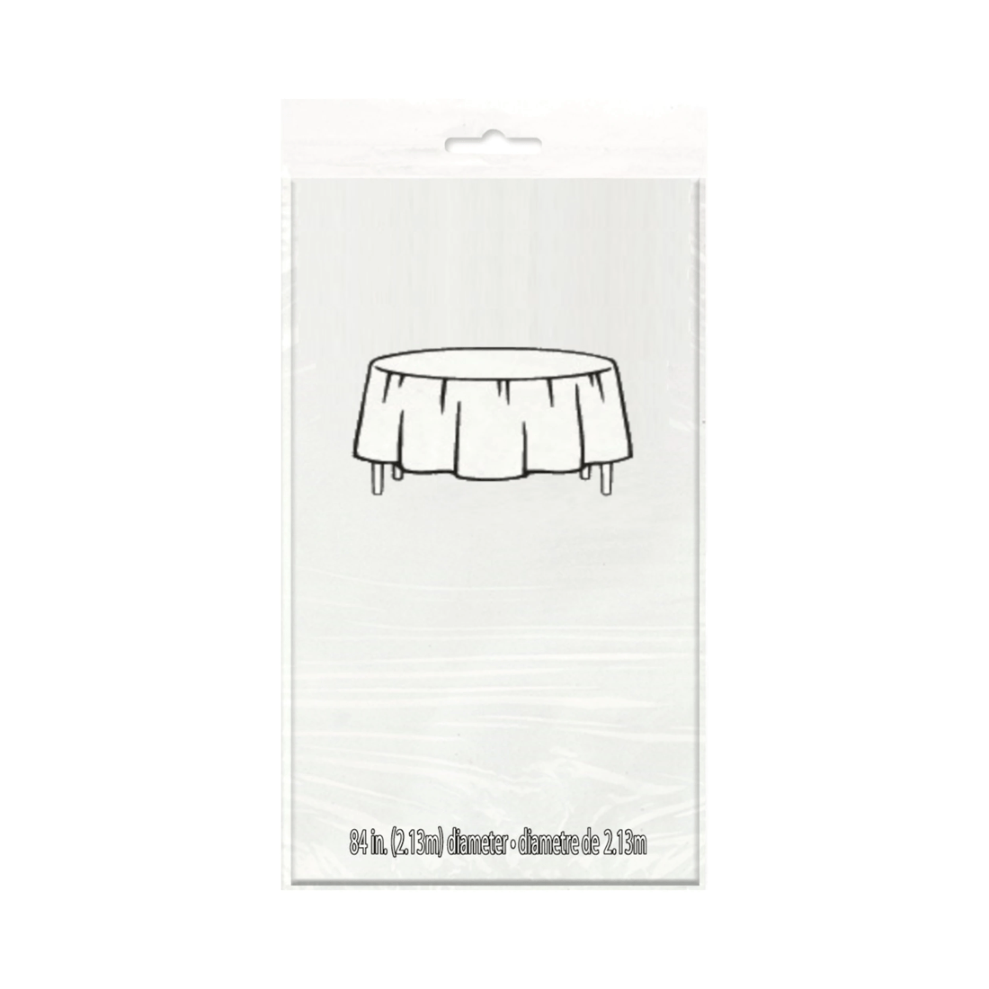 2 Unique White Round Plastic Tablecloth, 2 of 2