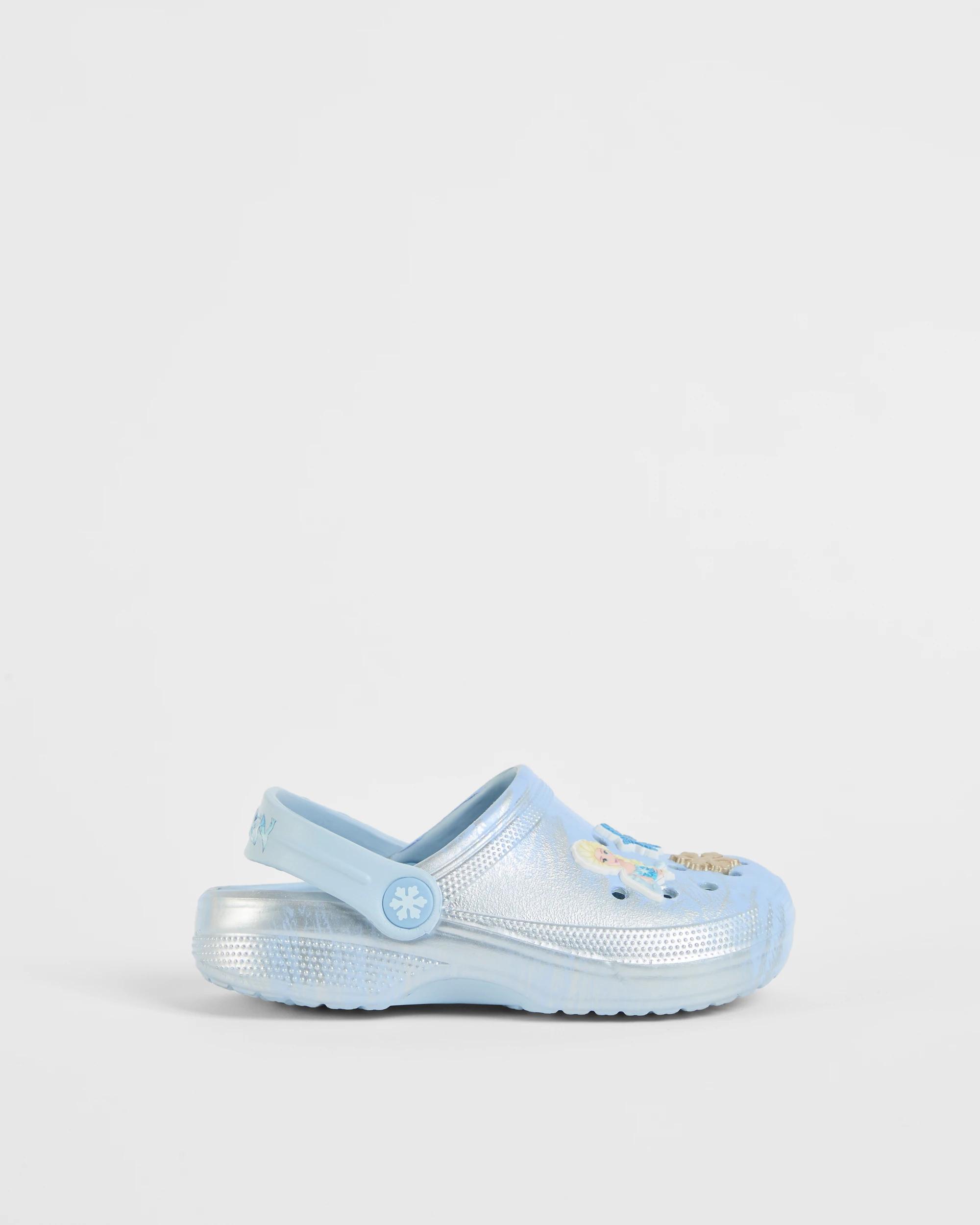 1 Disney Princess Baby First Walker/Junior Icon Clogs FROZEN BLUE, 1 of 3