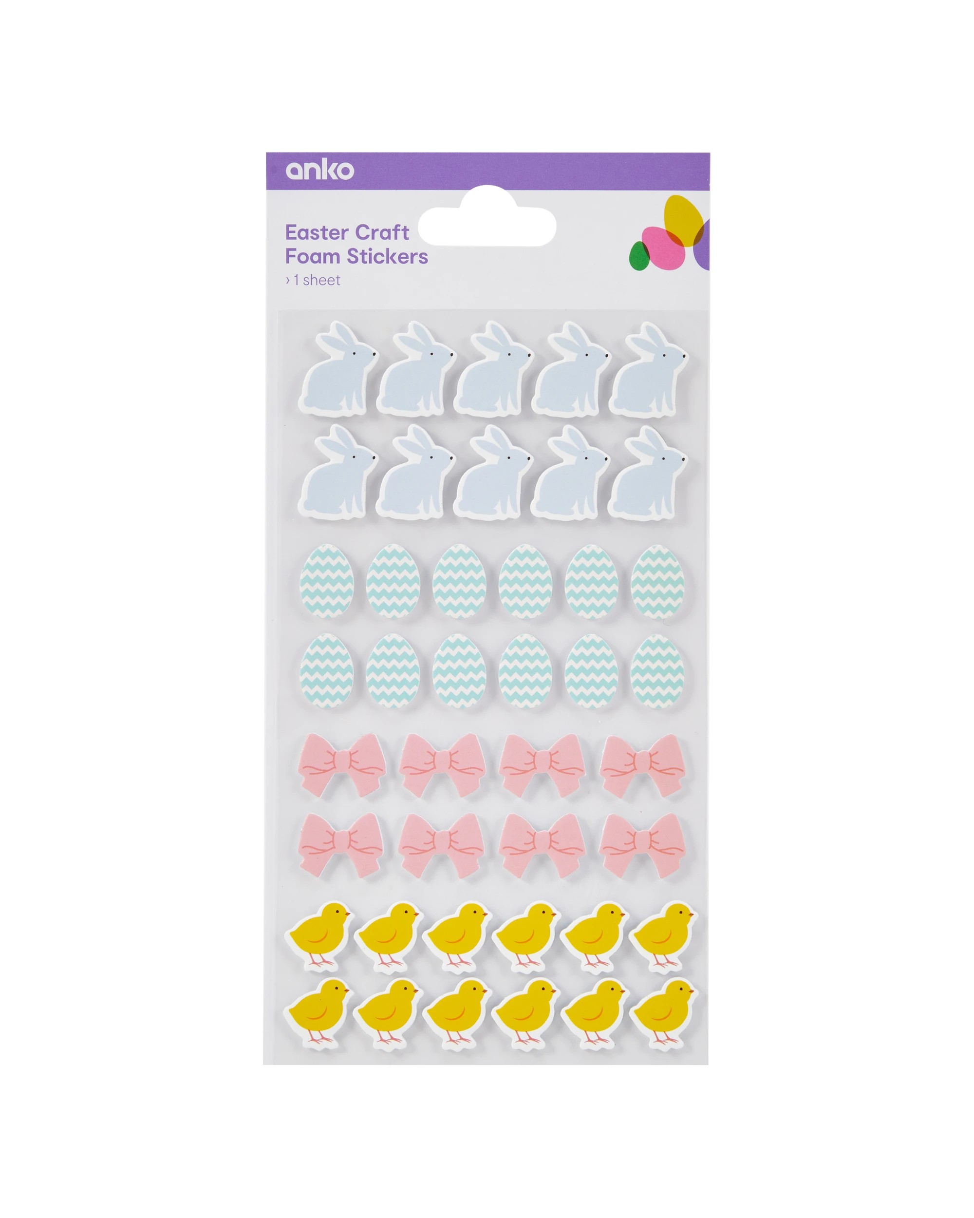 1 Easter Craft Foam Stickers, 1 of 3