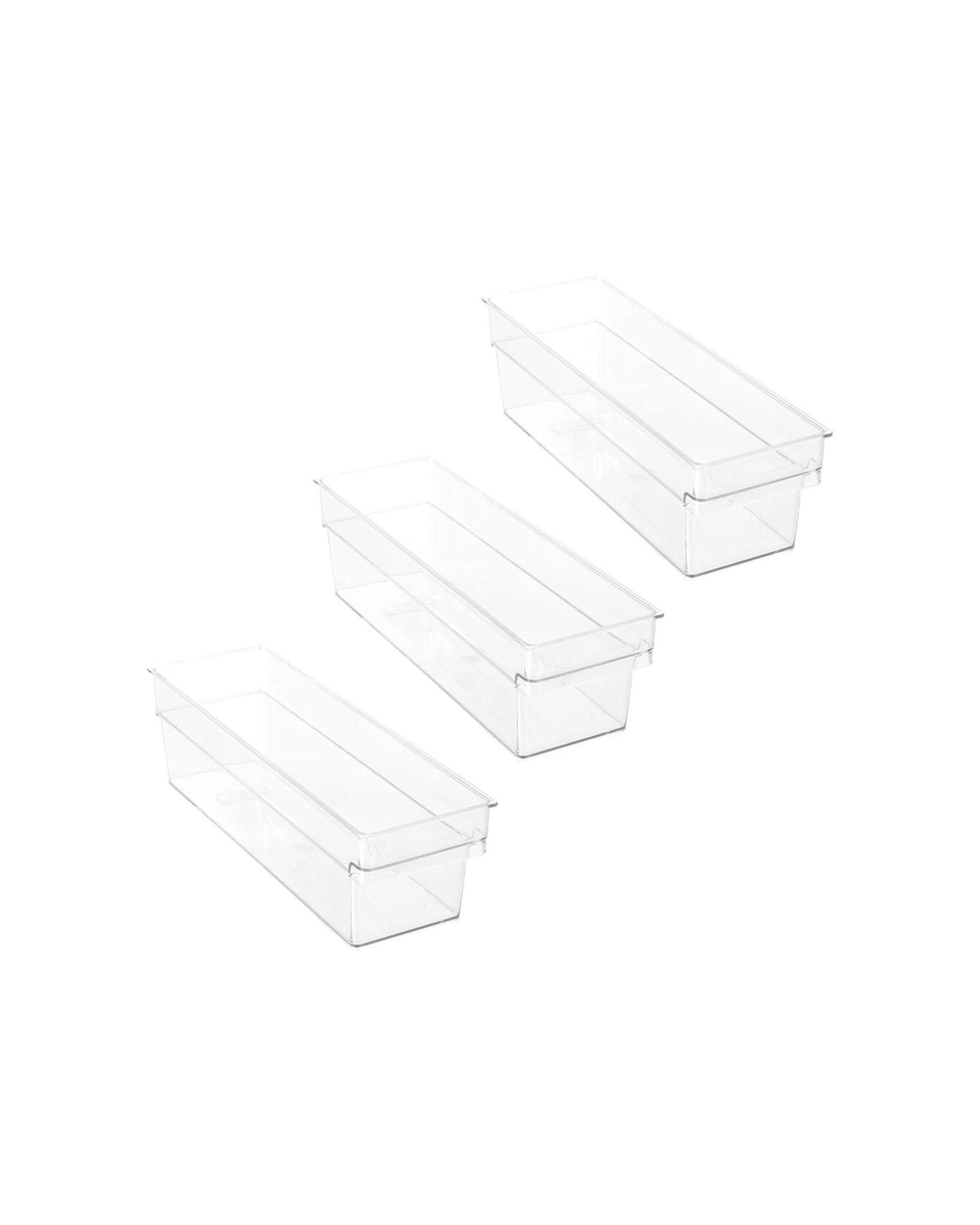 1 BOXSWEDEN Crystal Nest Storage Box - 3 Pack - Stackable - Drawer Handle
 - plain, 1 of 5