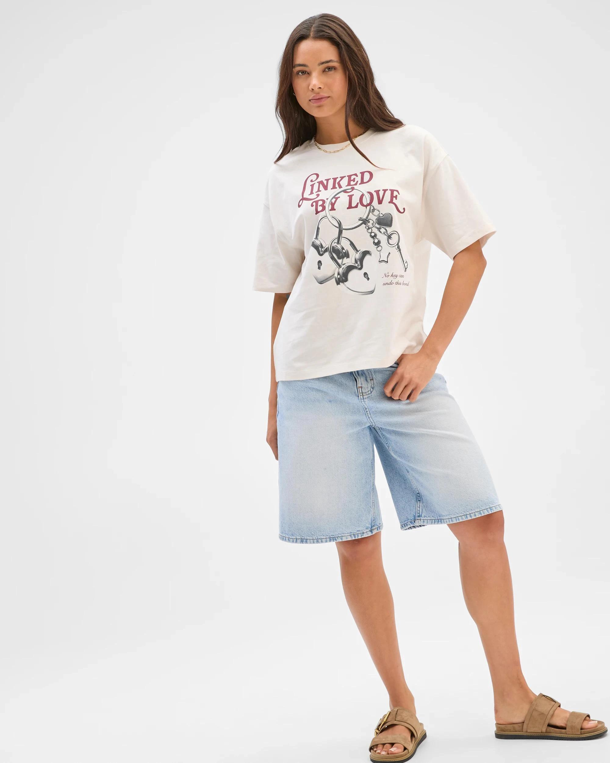 3 Lily Loves Australian Cotton Oversized Printed T-Shirt LINKED BY LOVE, 3 of 6
