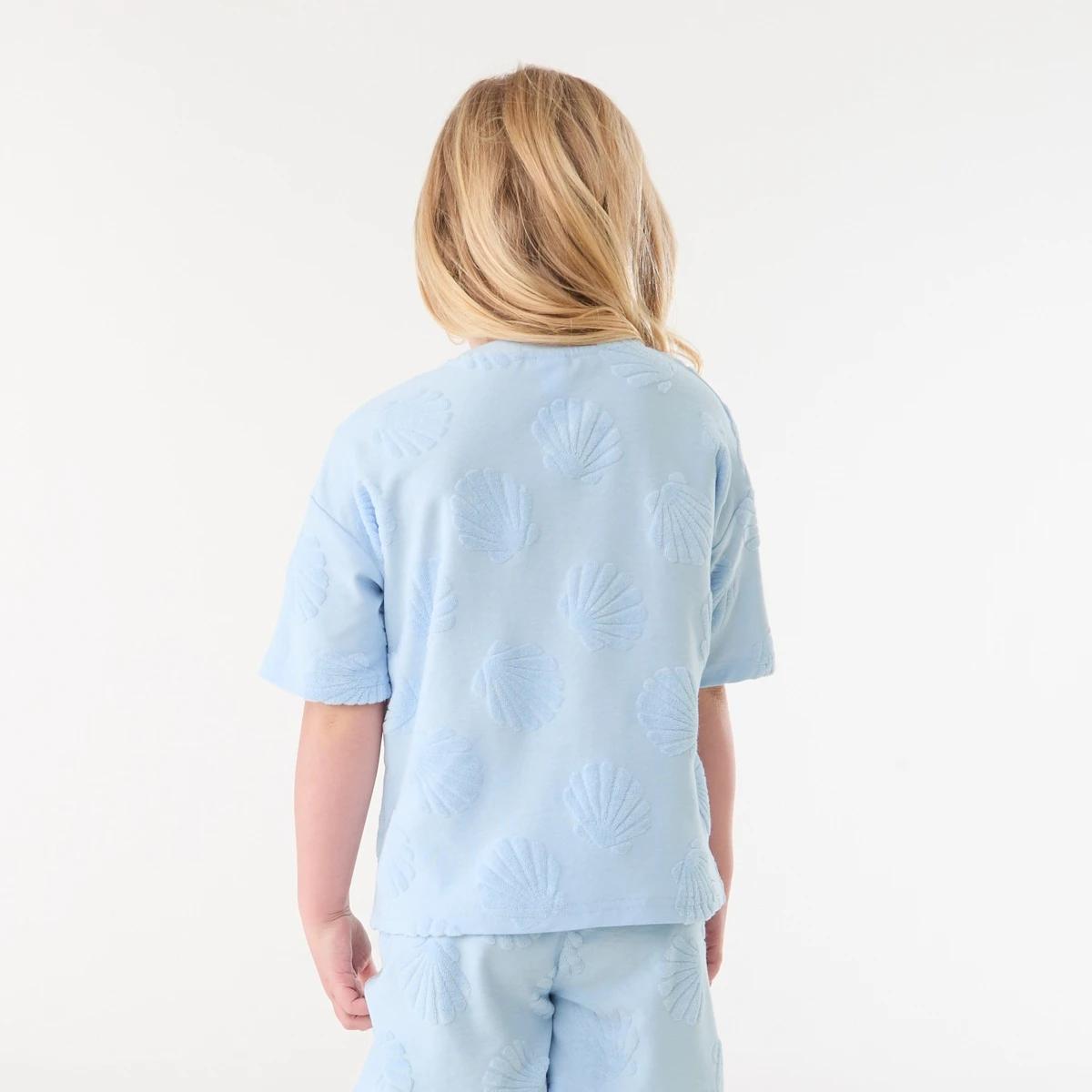 2 Short Sleeve Texture T-shirt Blu Shell, 2 of 6