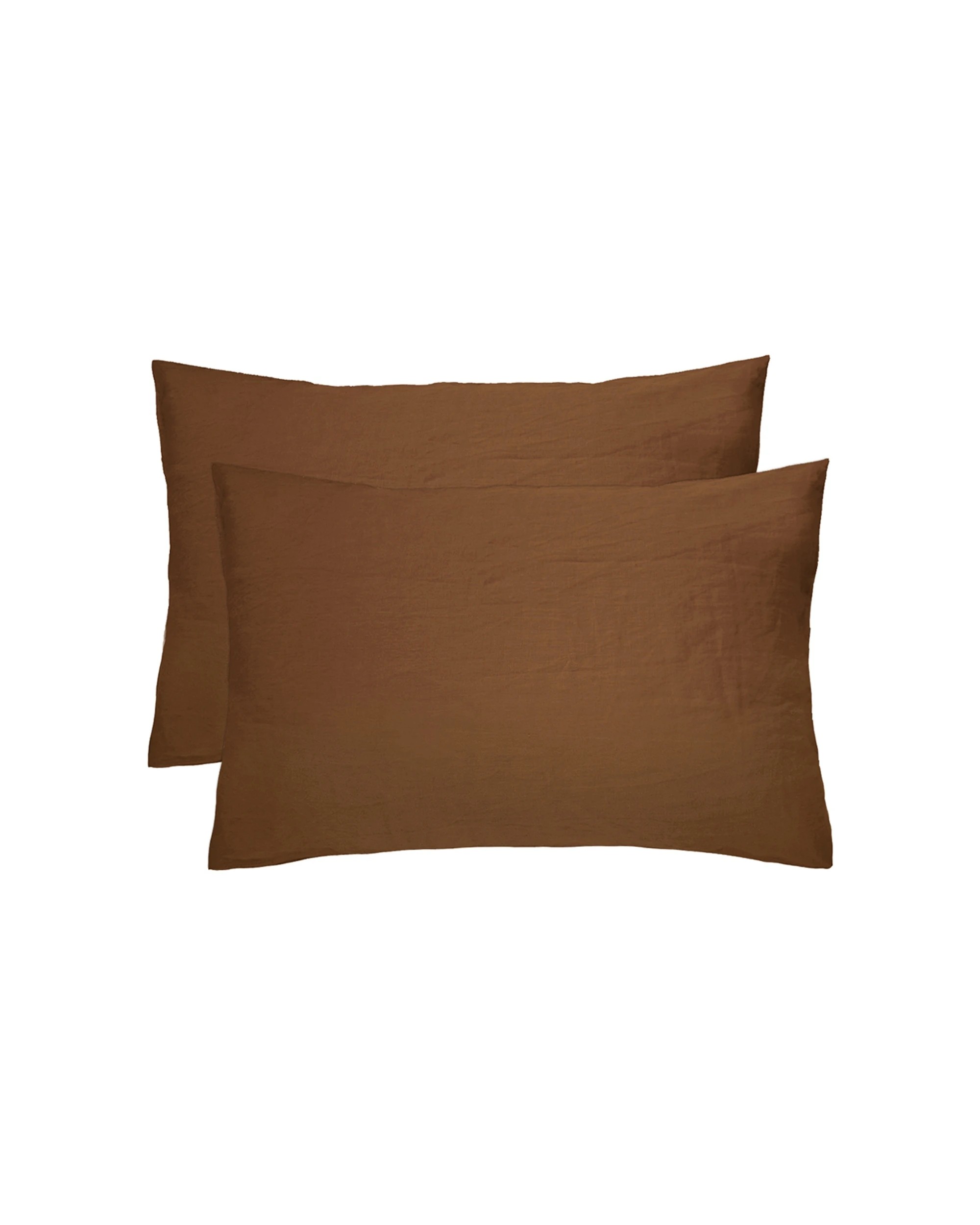 1 Bambury Home Living Decorative Linen Pillowcase Pair Hazel 73 x 48cm - Brown, 1 of 1
