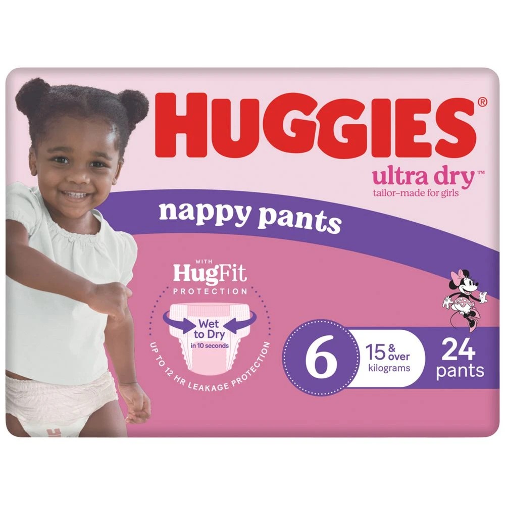 2 Huggies Nappy Pants Junior Girl 24 Pack, 2 of 10