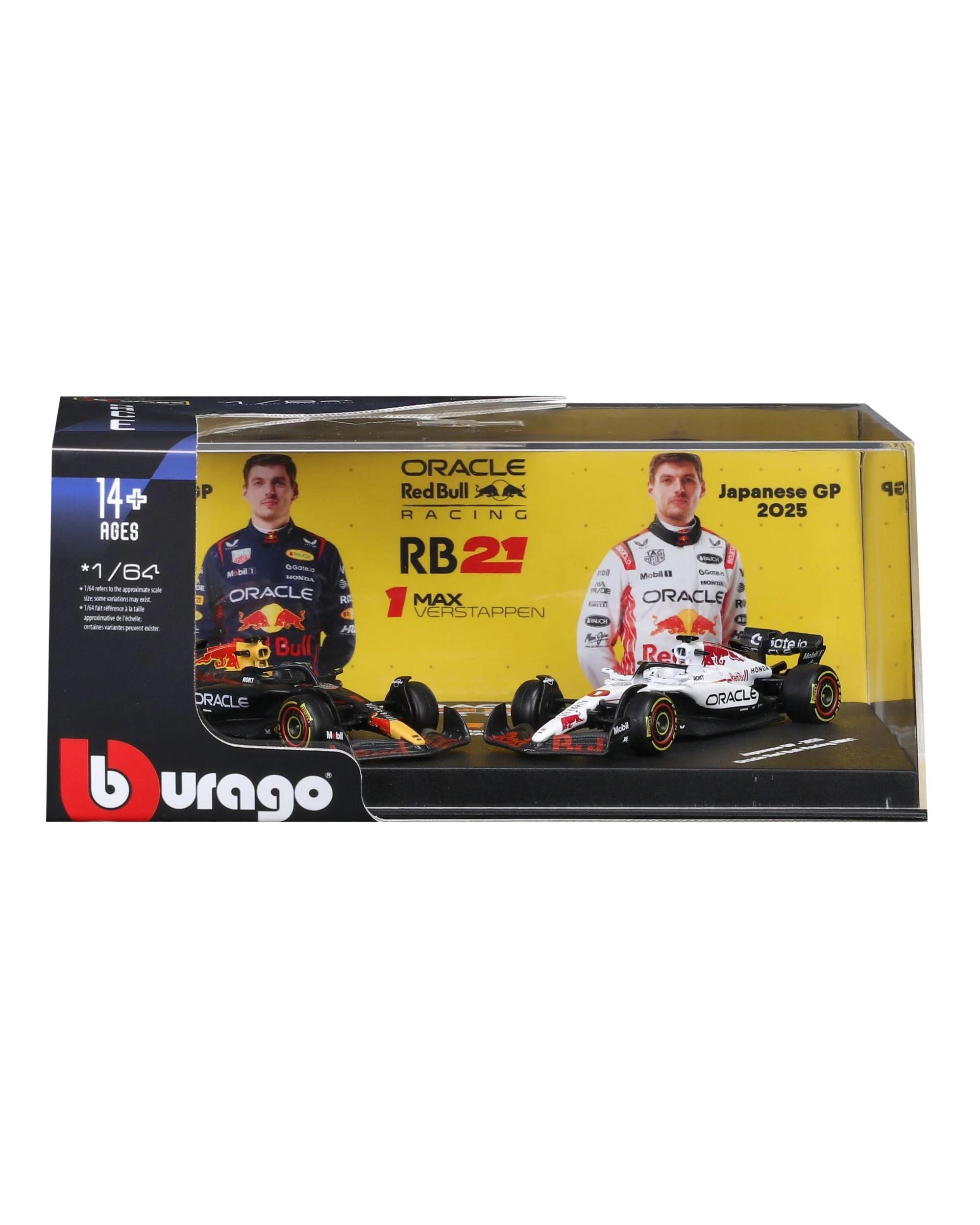 1 Bburago F1 2025 Red Bull Racing RB21 #1 Verstappen 1:64 Diecast Vehicle 2pk, 1 of 6
