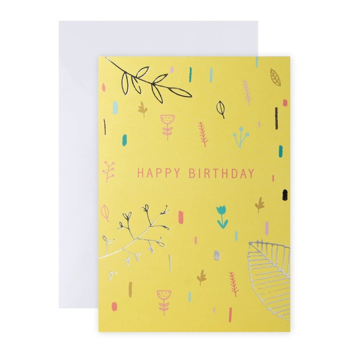 1 Connections from Hallmark Birthday Card - Flowers and Leaves, 1 of 3