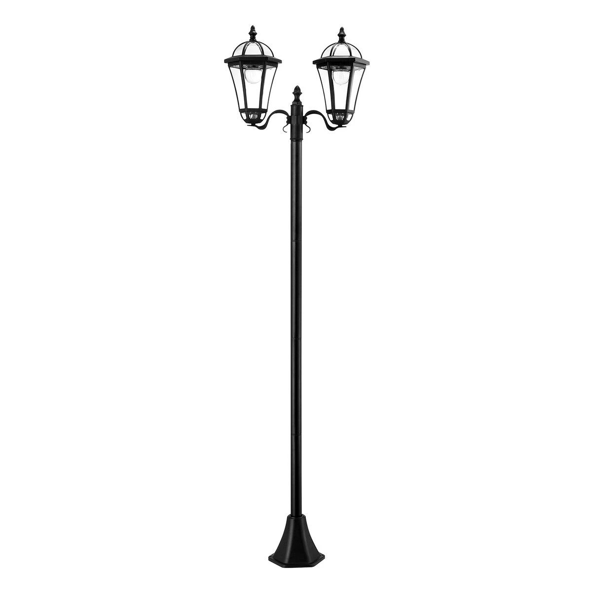 1 AUSWAY 186cm Solar LED Light Post Outdoor Street Pathway Garden Security Pole Lamp, 1 of 3