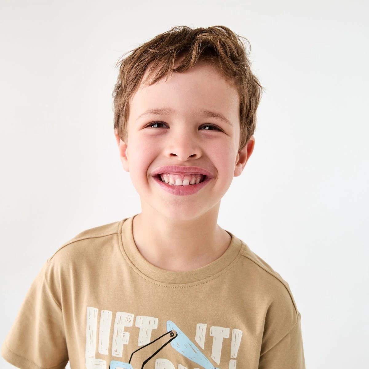 3 Chest Print T-shirt WORKING DIGGERS LIGHT BROWN, 3 of 6