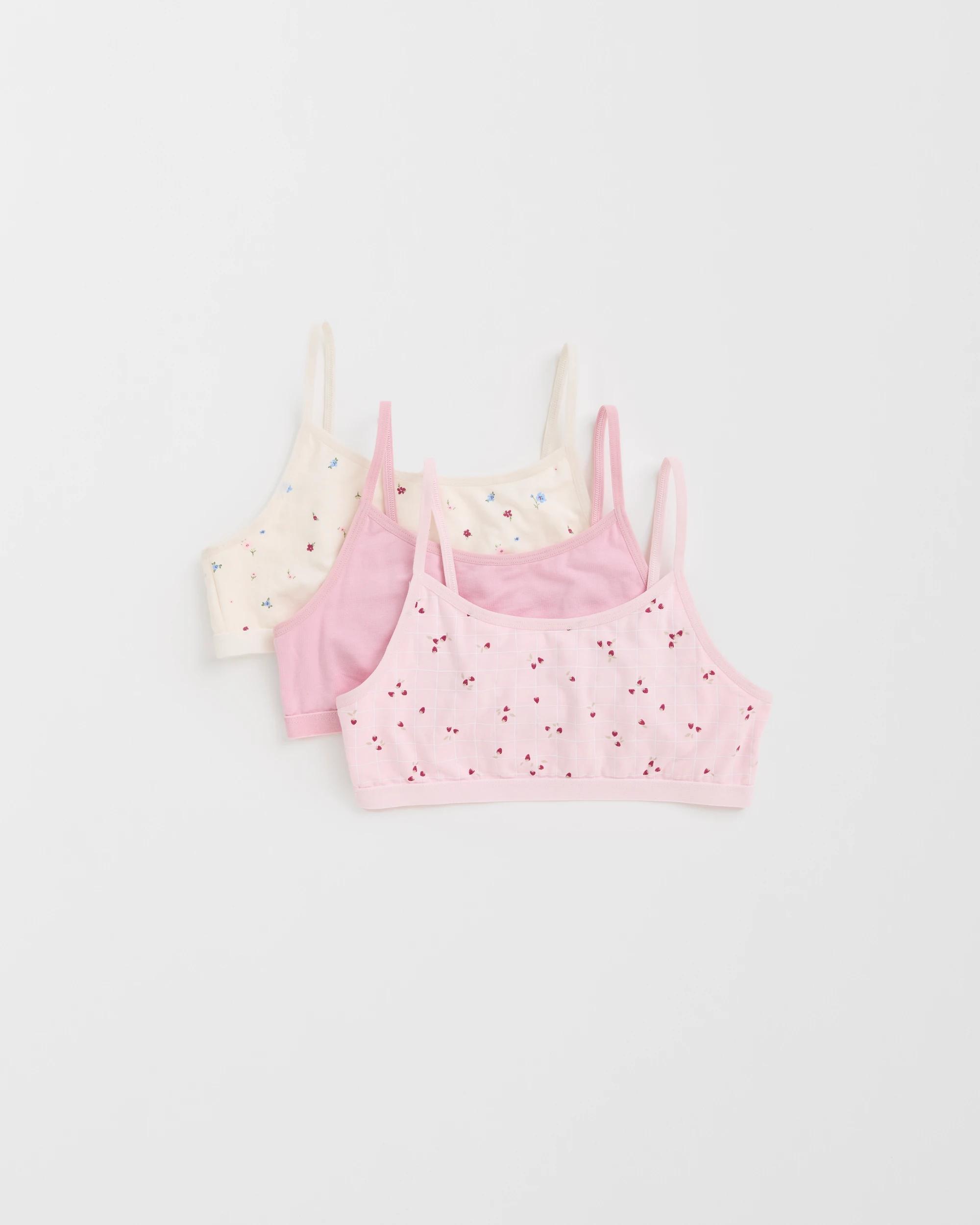 1 Maxx Bamboo 3 Pack Older Girls Crop Top STRAWBERRY, 1 of 1