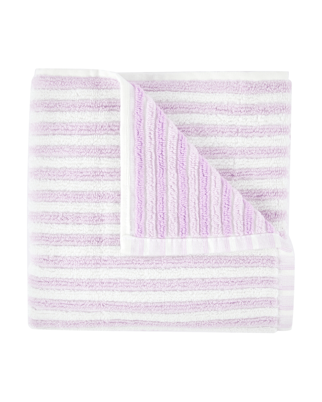 1 Cotton Reversible Stripe Hand Towel - Lilac, 1 of 6