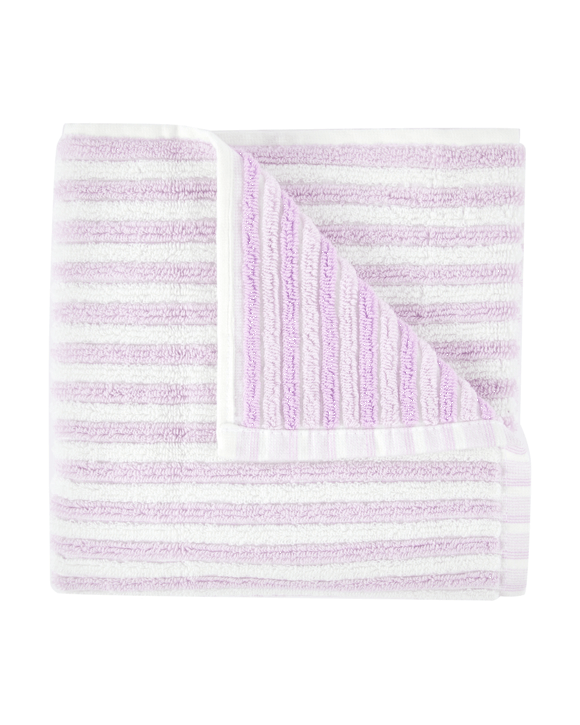 Cotton Reversible Stripe Hand Towel - Lilac