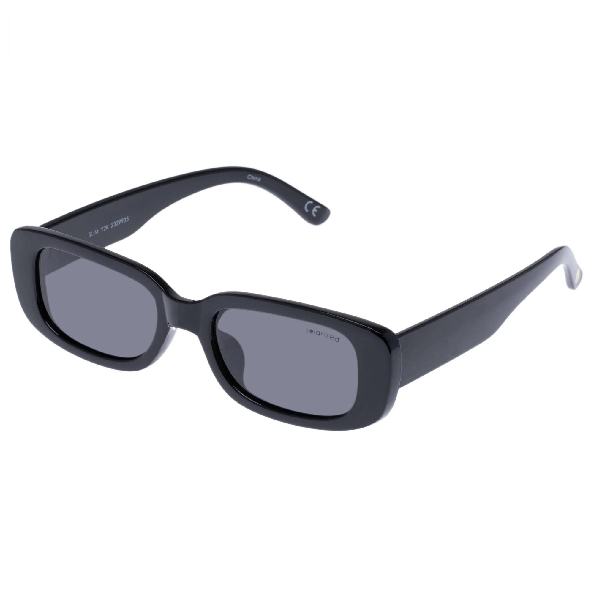 1 Solarized® Slim Y2k Sunglasses BLACK, 1 of 1