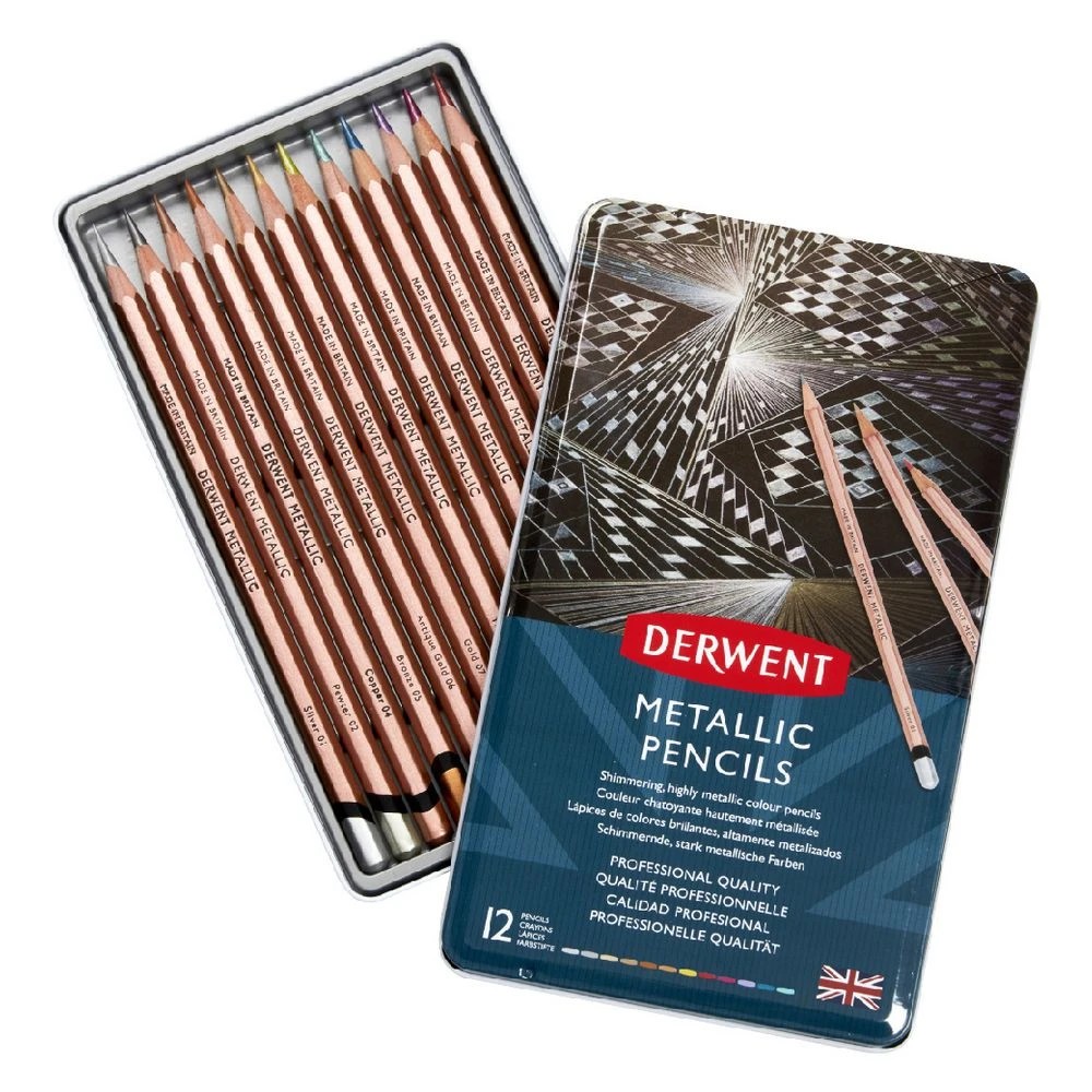 3 Derwent Metallic Pencils 12 Pack, 3 of 3