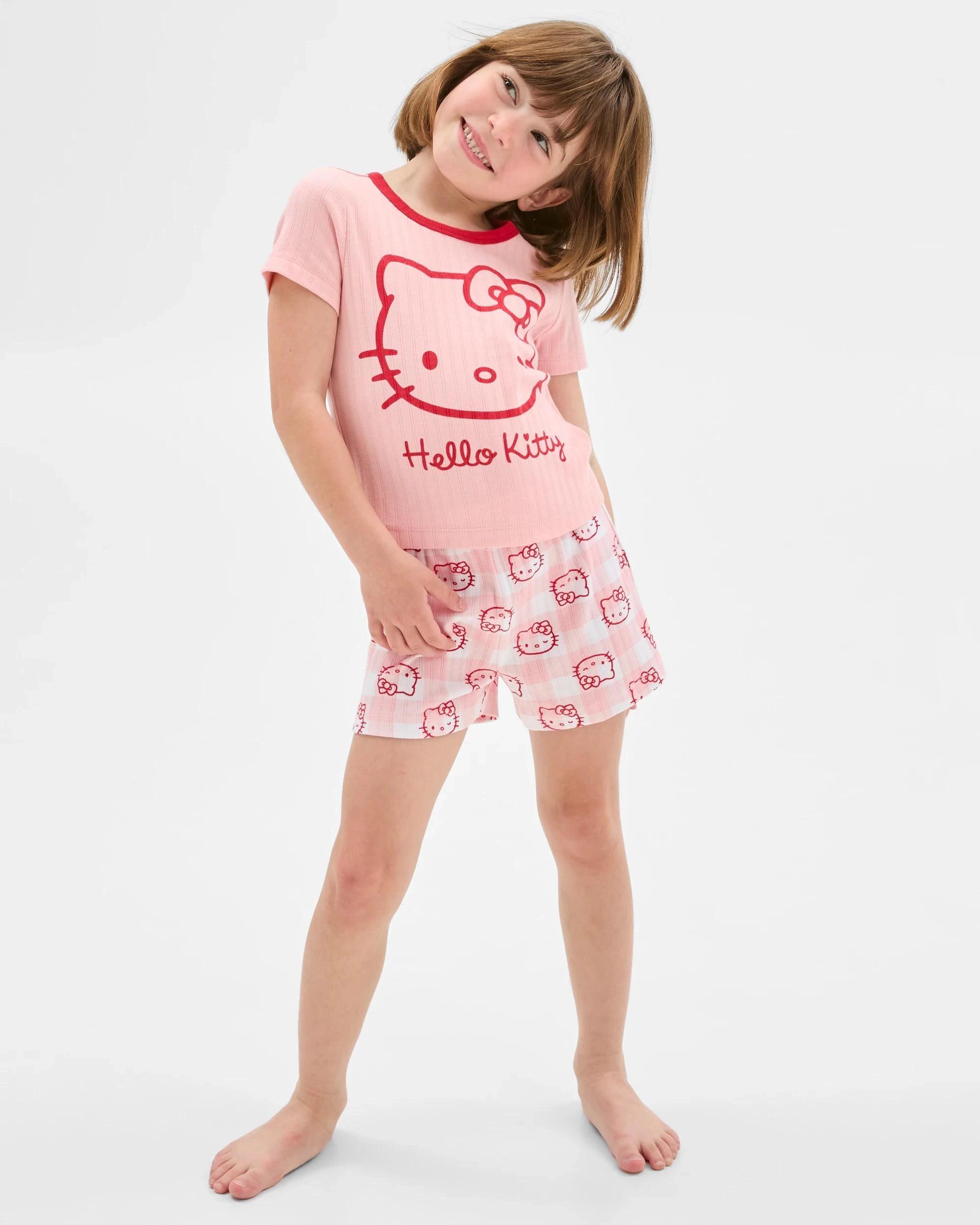 7 Hello Kitty Younger Girls Knit Pyjama Set HELLO KITTY, 7 of 8