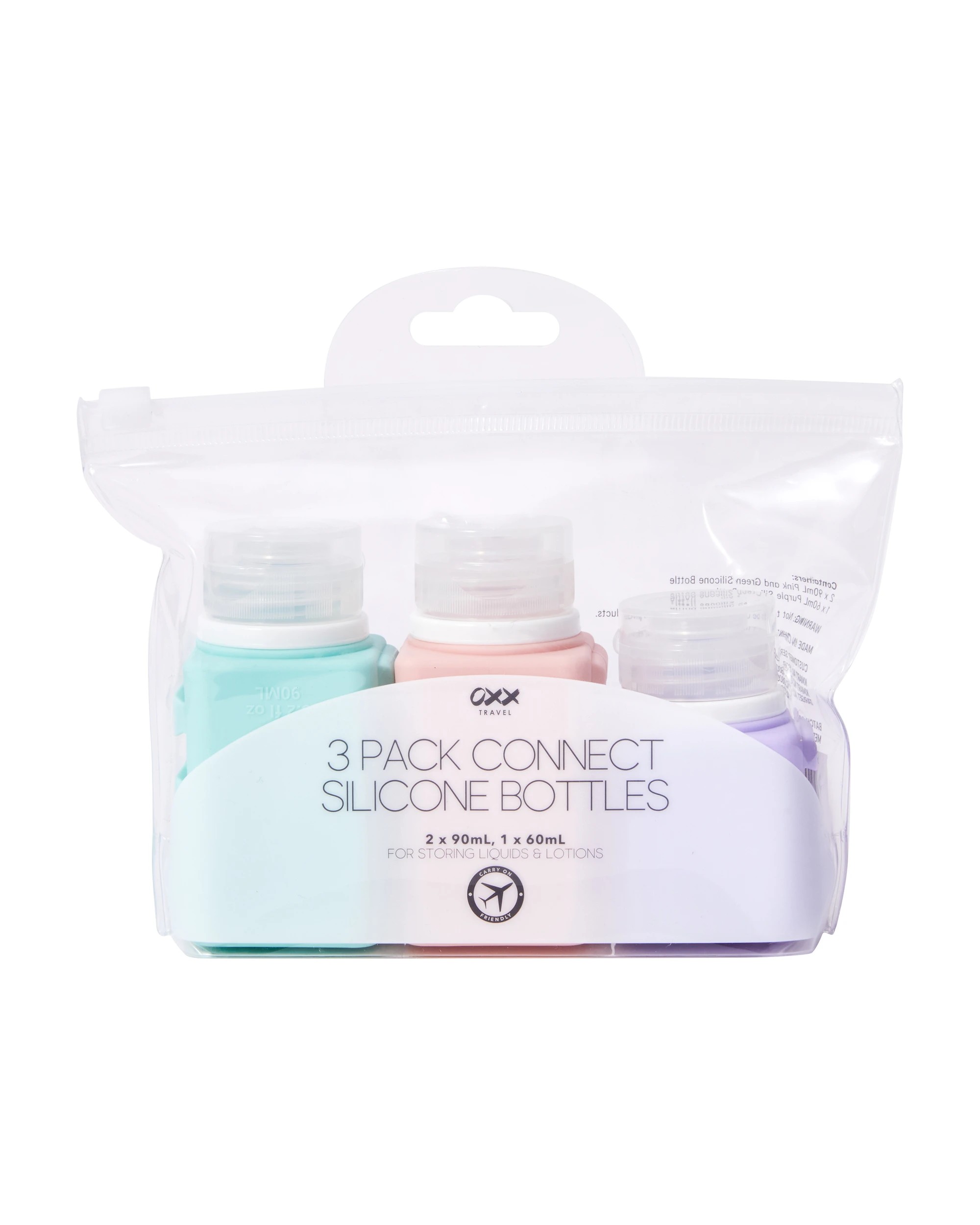 4 OXX Travel 3 Pack Connect Silicone Bottles, 4 of 5