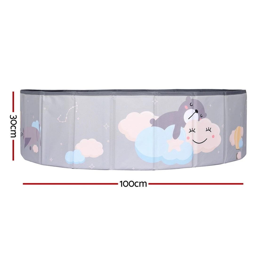 1 Keezi Kids Ball Pool Pit Toddler Ocean Play Foldable Child Playhouse Storage Bag - Grey, 1 of 4