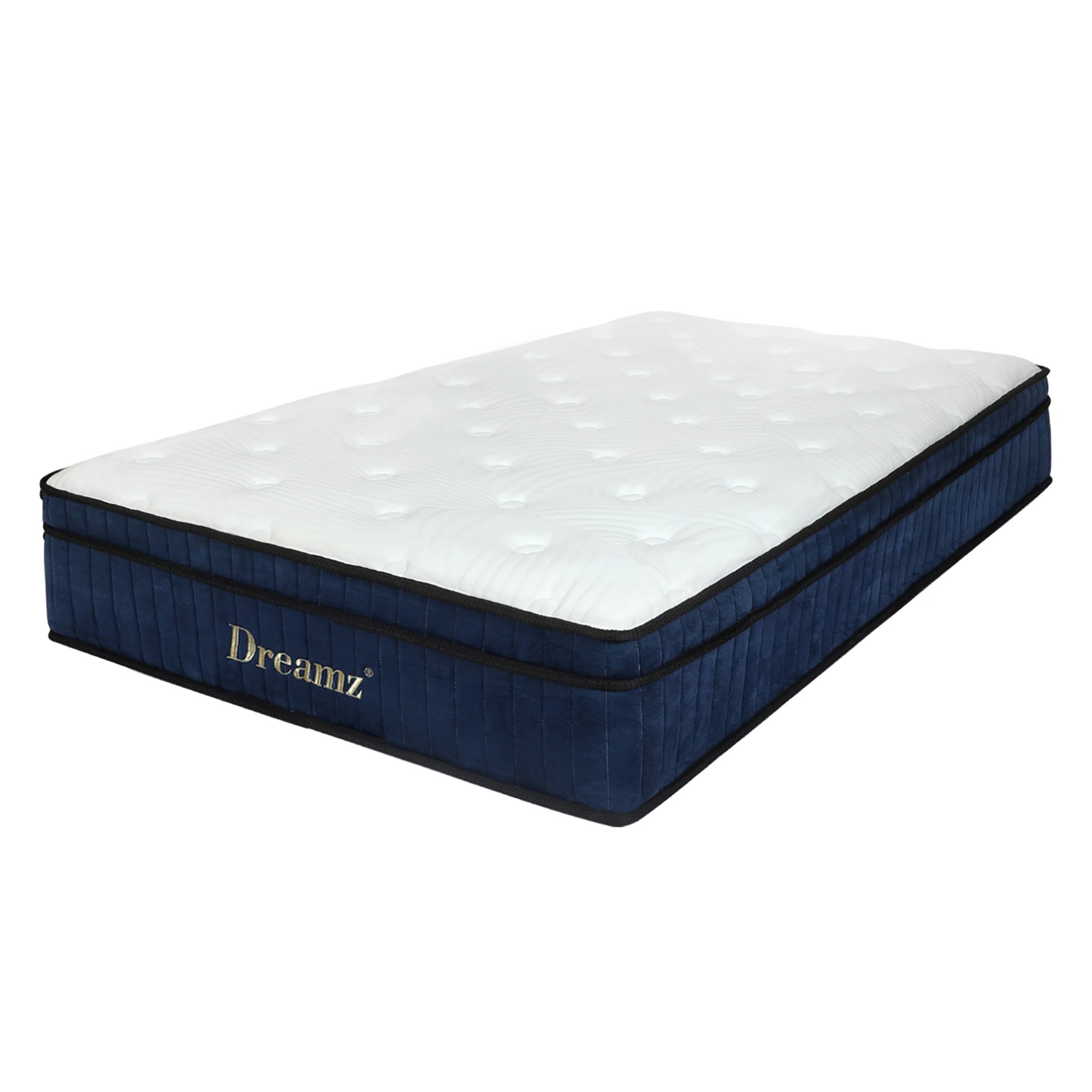 1 Dreamz Spring Mattress 7 Zone Bed Pocket Medium Firm Memory Foam 34cm Single, 1 of 9
