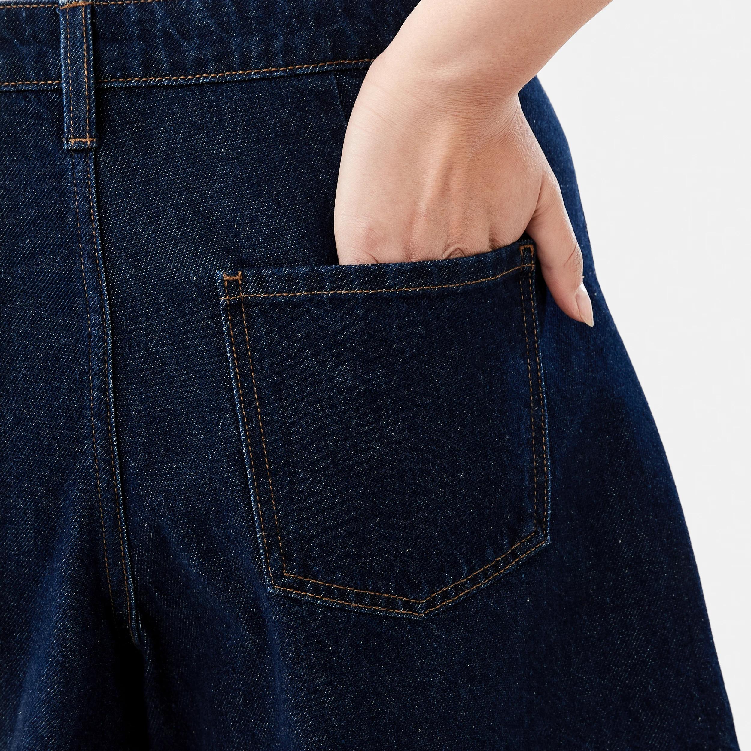 5 Denim Mini Skort INDIGO WASH, 5 of 8