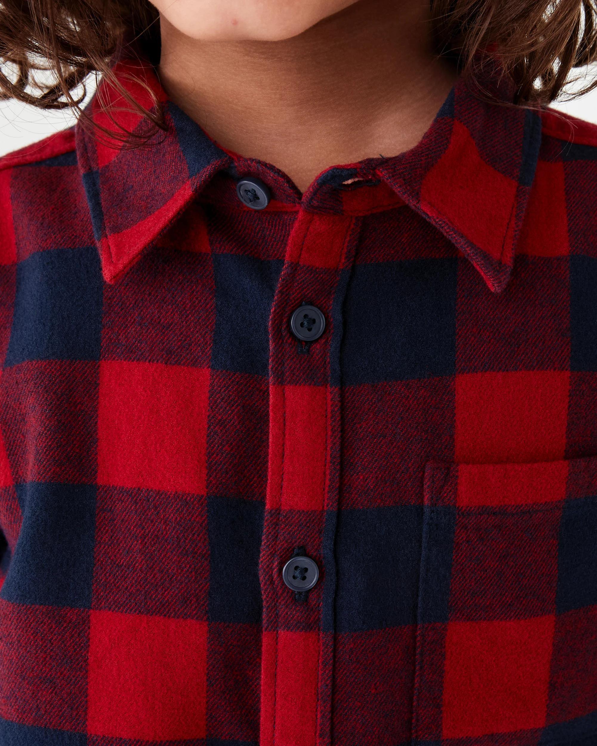 4 Yarn Dye Flannel Shirt Red Check, 4 of 9