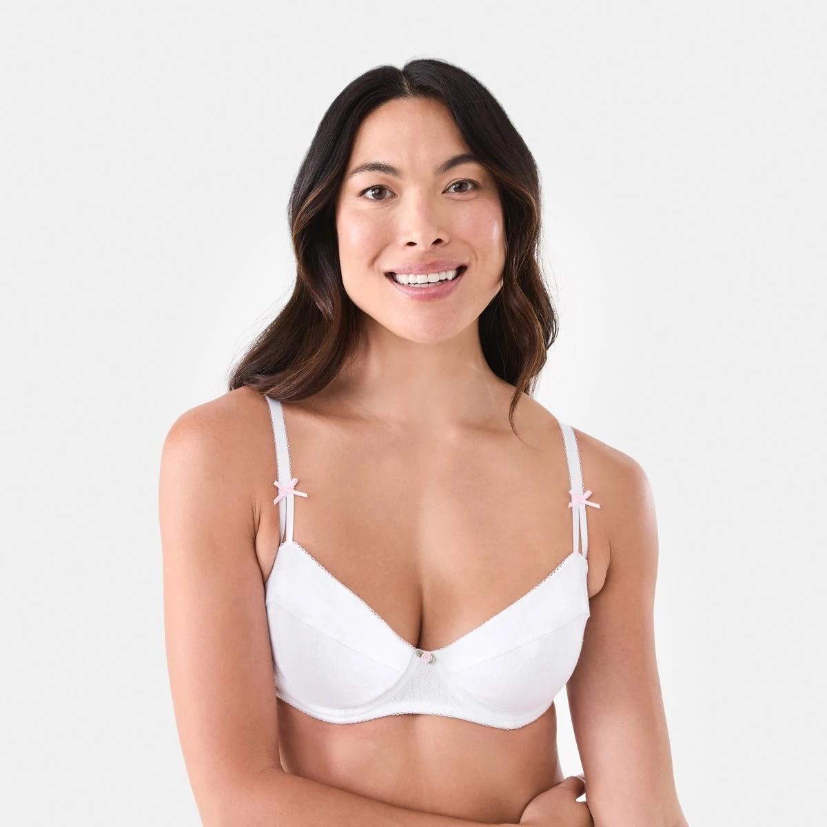 1 Pointelle Soft Cup Bra White, 1 of 6