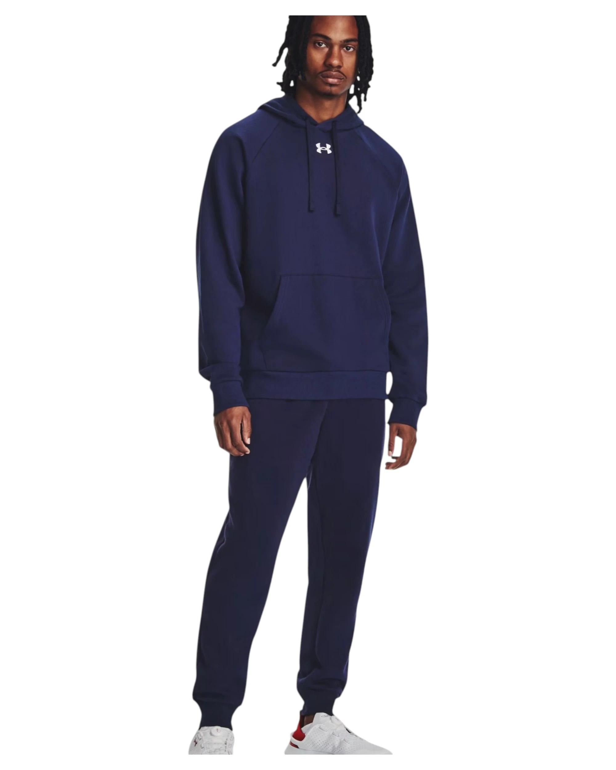 4 Under Armour Mens Rival Fleece Navy Hoodie NAVY, 4 of 6