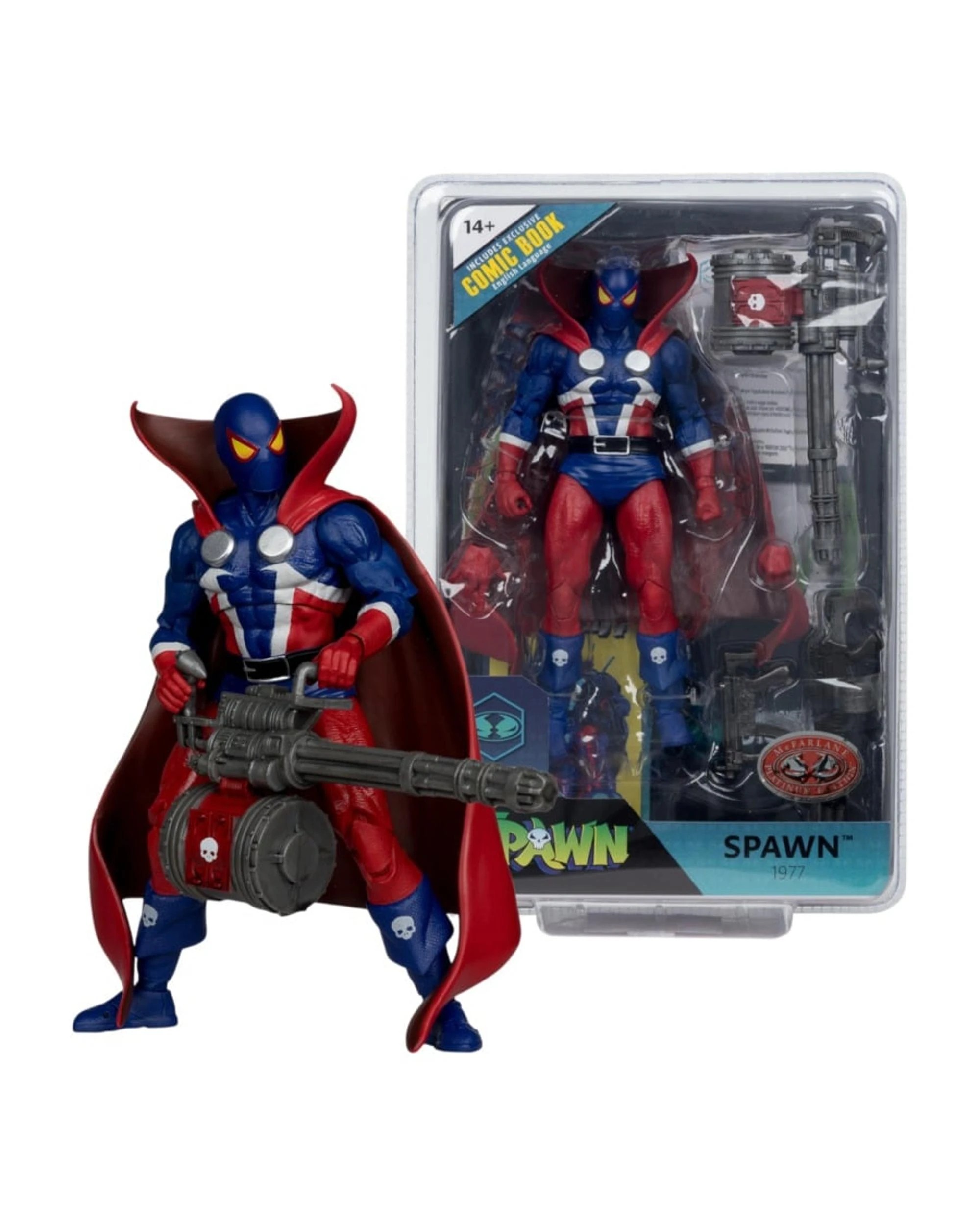 1 McFarlane Digital Spawn 1977 Spawn Red Platinum 7 inch Action Figure with Comic, 1 of 8