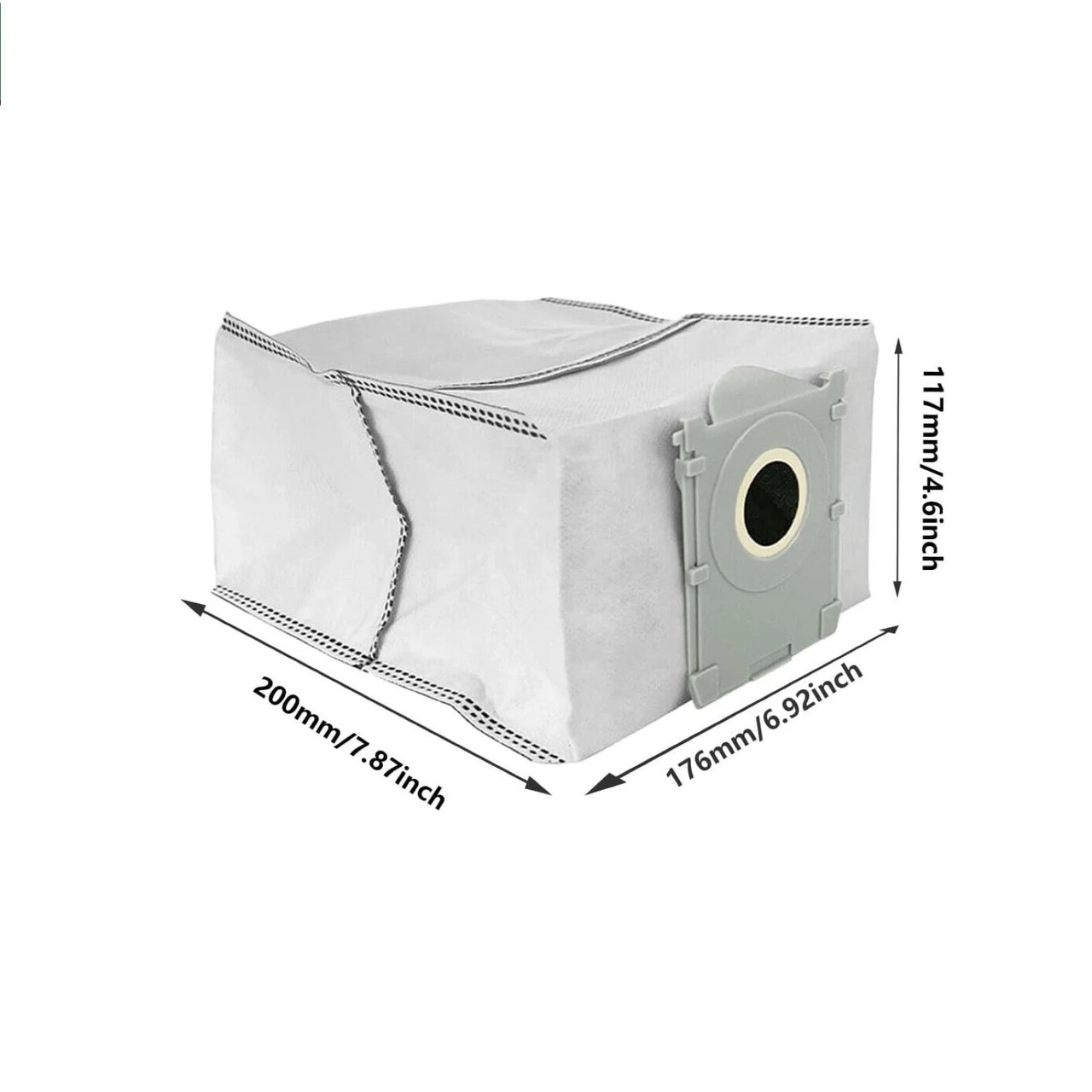 3 Hygieia 12 Dust Bags For Ecovacs Deebot X, T & N Series Robot Vacuum Cleaners - Grey, 3 of 3