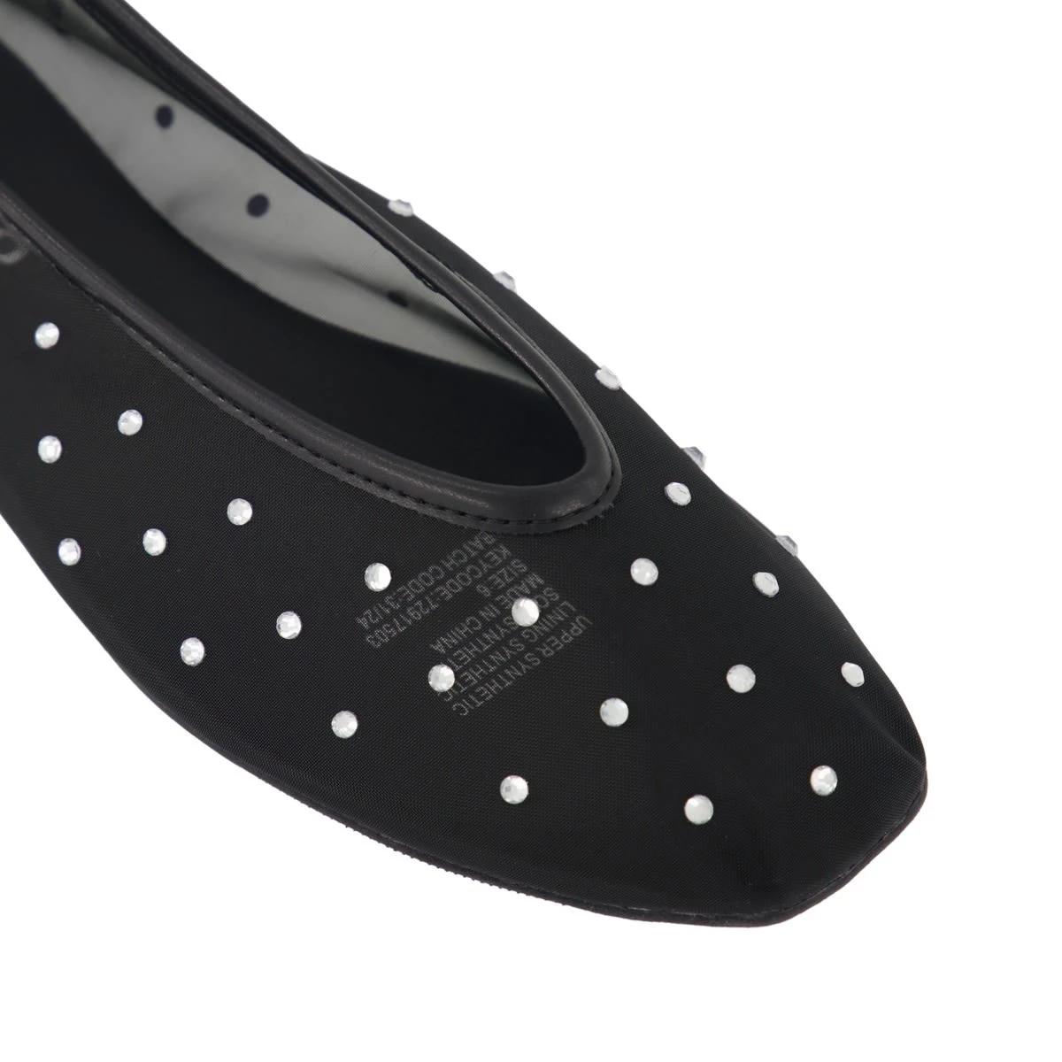 5 Diamante Ballet Flats Black, 5 of 5
