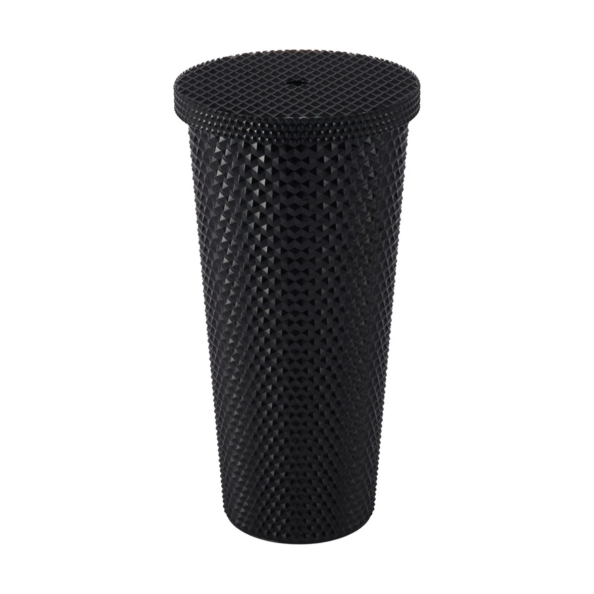 2 Black Textured Smoothie Tumbler, 2 of 9