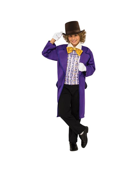 Rubies Willy Wonka Deluxe Boys Dress Up Costume Size S - Multi