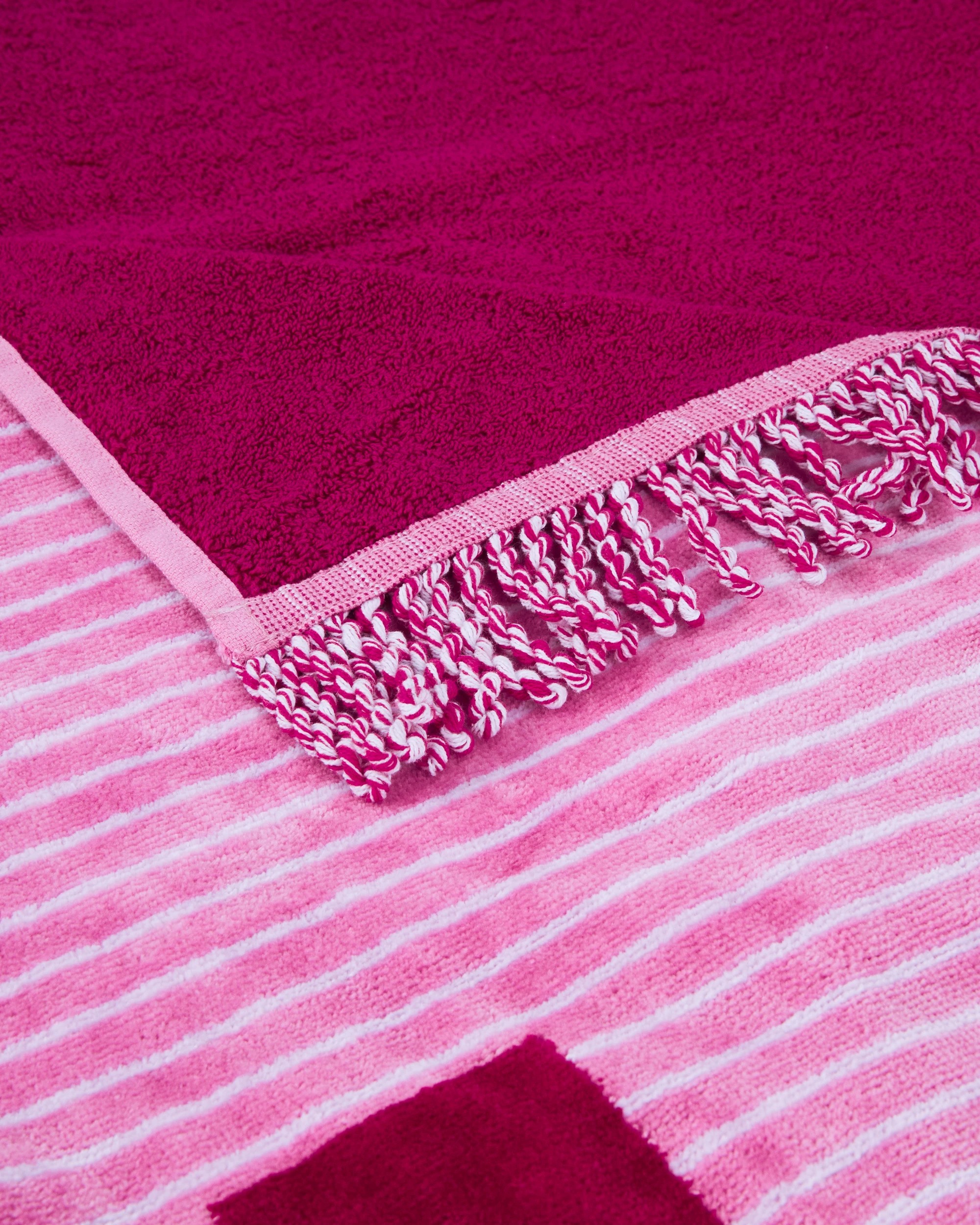 5 Cotton Stripe Extra Large Beach Towel - Pink, 5 of 6
