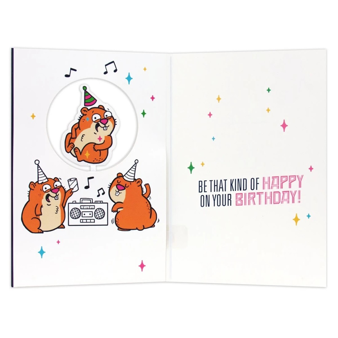 2 Hallmark Interactive Sound Birthday Card - Spinning Hamster, 2 of 4