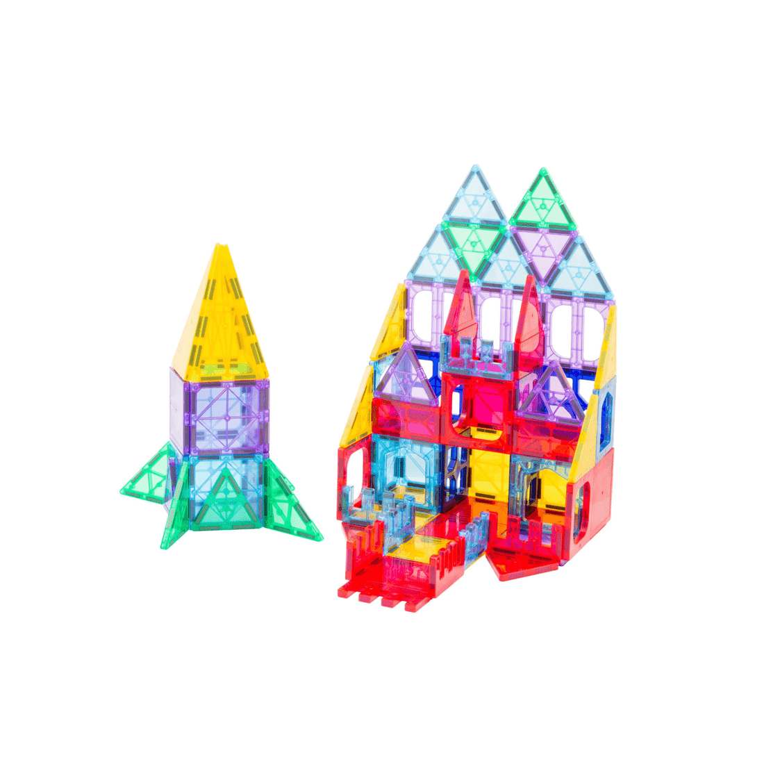 1 Gem Toys 78 Pcs Non-toxic Stem Educational, Durable Magnetic Tiles/puzzle With Storage Bag, 1 of 7