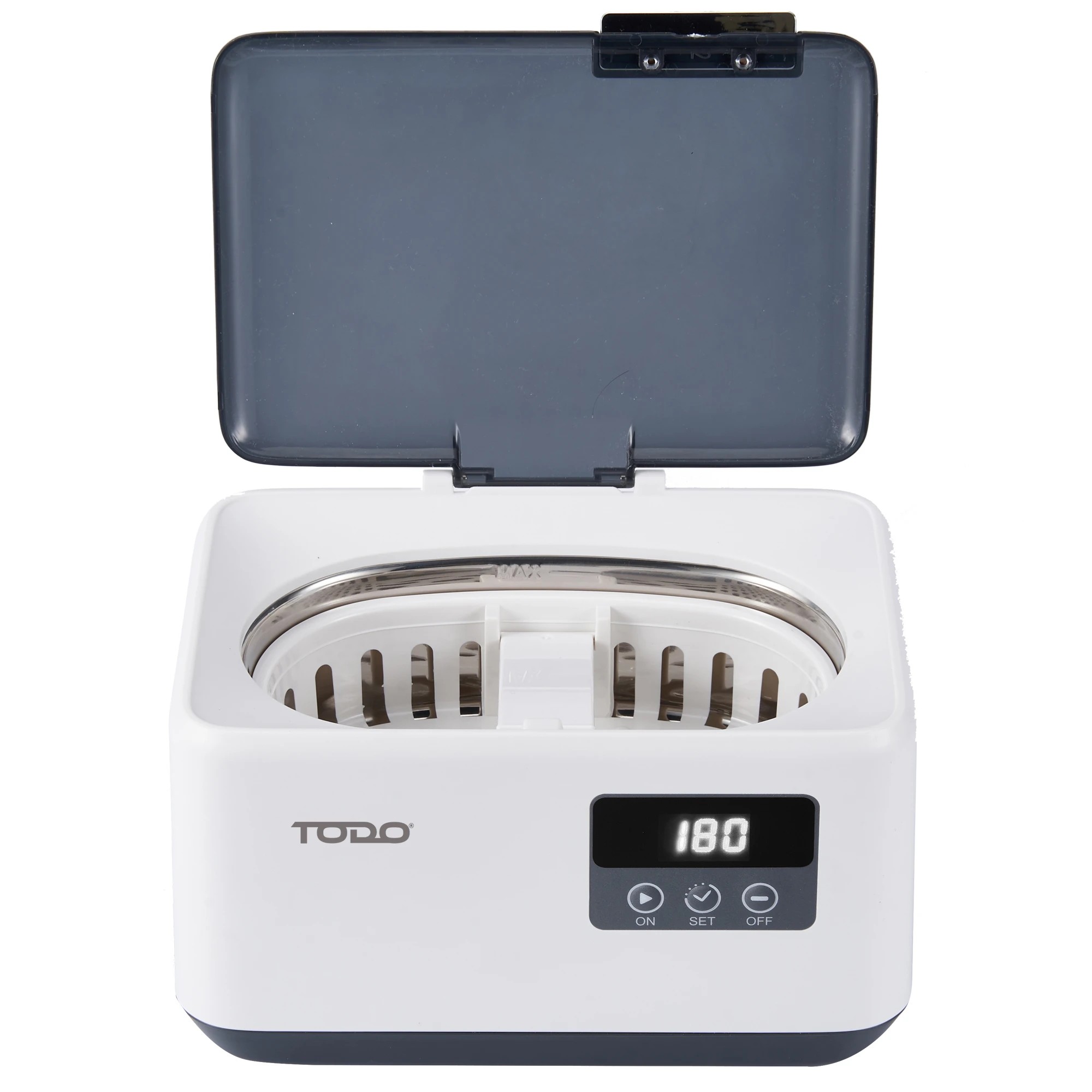 2 TODO Ultrasonic Cleaner Sonic Wave Jewellery Cleaner Blue LED 600ml Stainless Steel Tank 5 Mode, 2 of 4