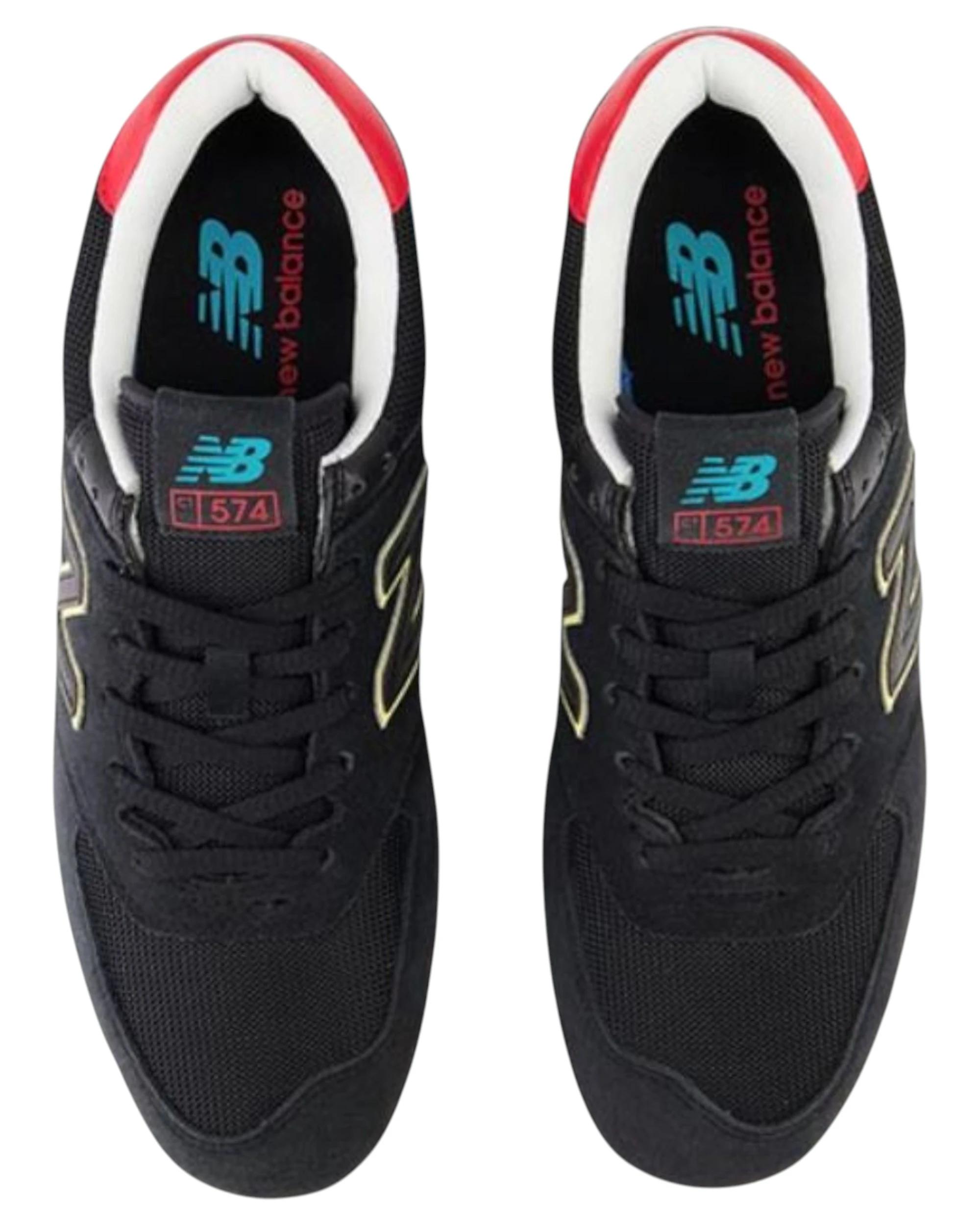 2 New Balance Mens 574 Black Athletic Casual Sneakers BLACK, 2 of 6