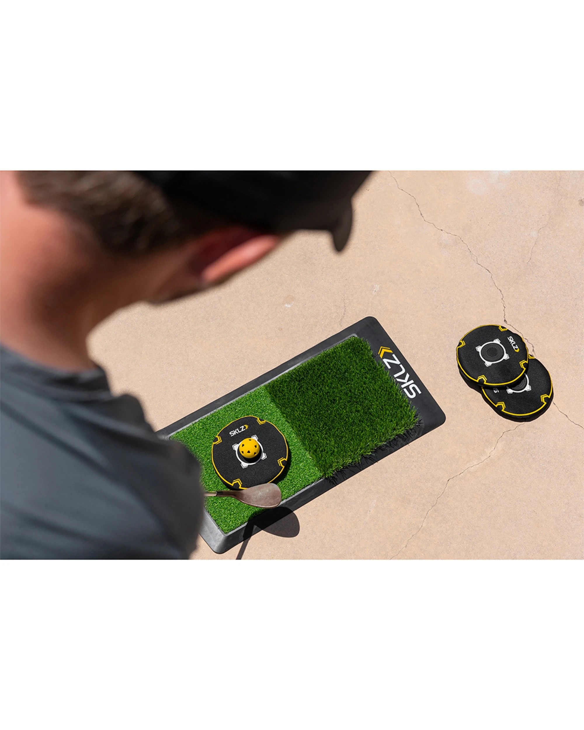 7 Sklz 3pc Rubber Bunker Caddie Golf Swing Shot Trainer Realistic Sand Feel - Black, 7 of 8