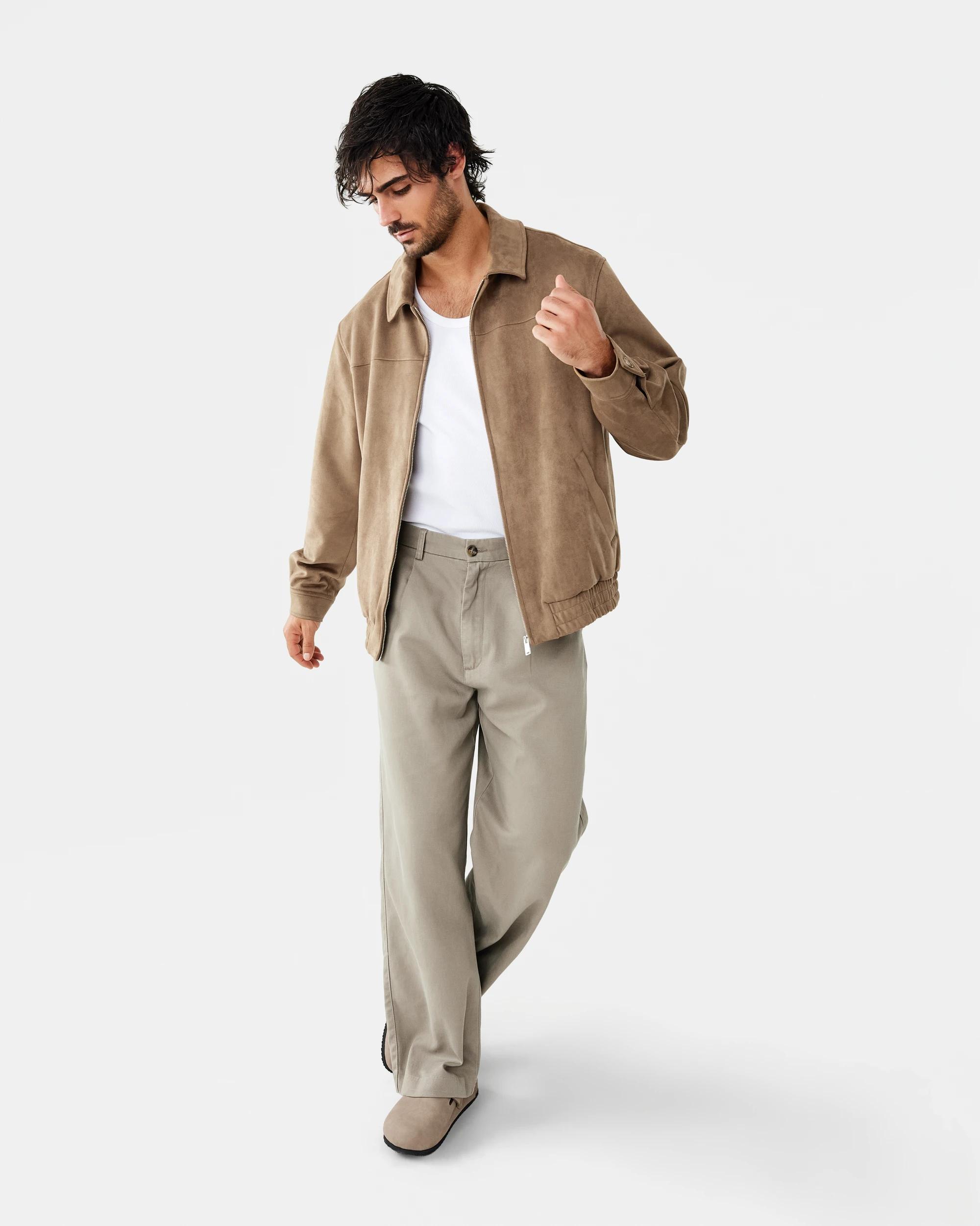 10 Suedette Bomber Jacket Brn Clay, 10 of 10