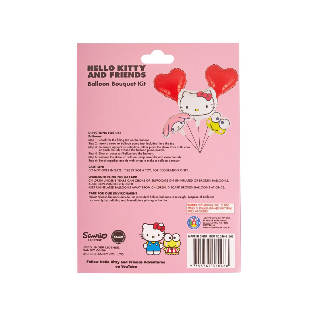 3 Hello Kitty and Friends Balloon Bouquet Kit, 3 of 3