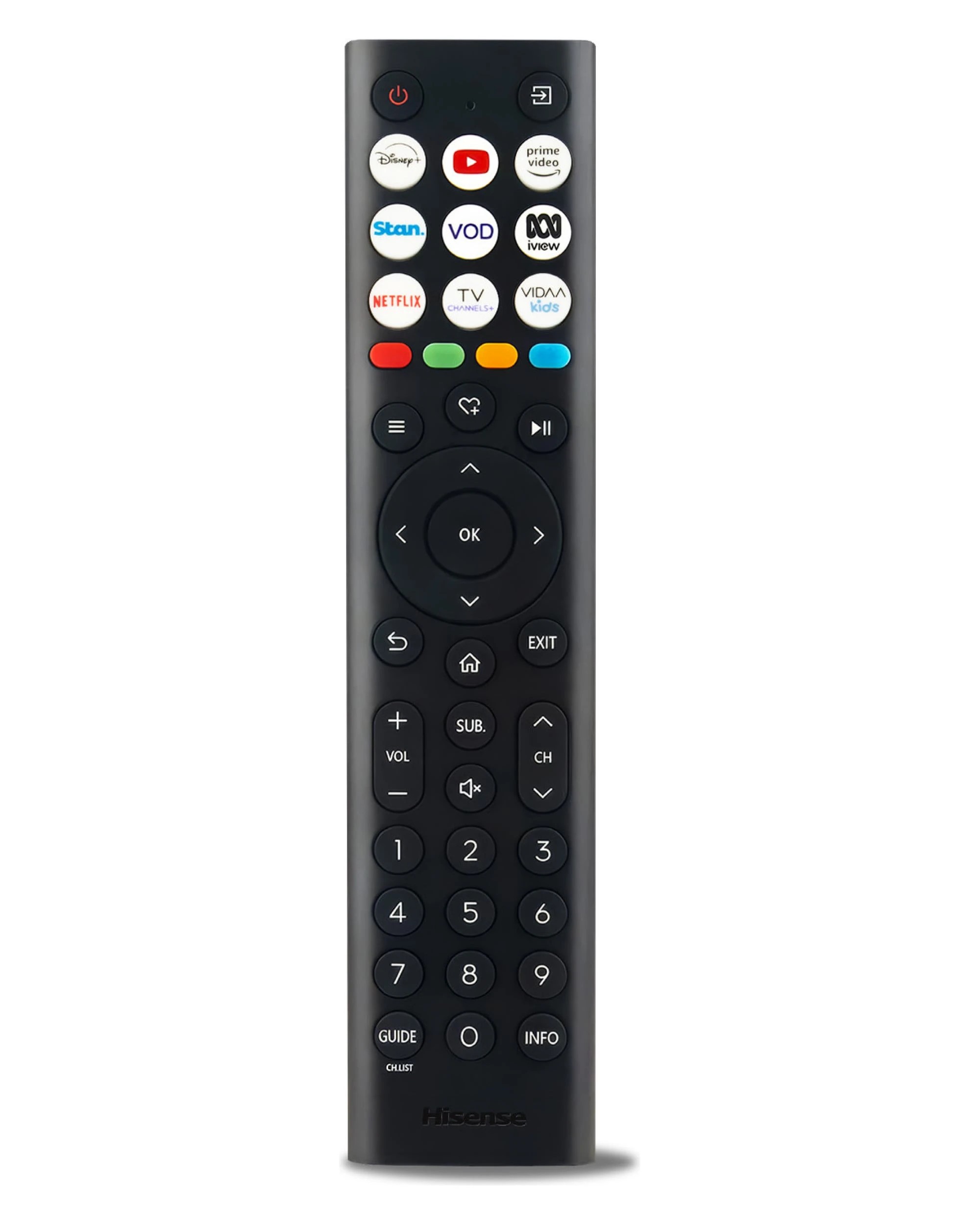 7 Hisense EN2R38H Genuine Original TV Remote Control - Black, 7 of 7