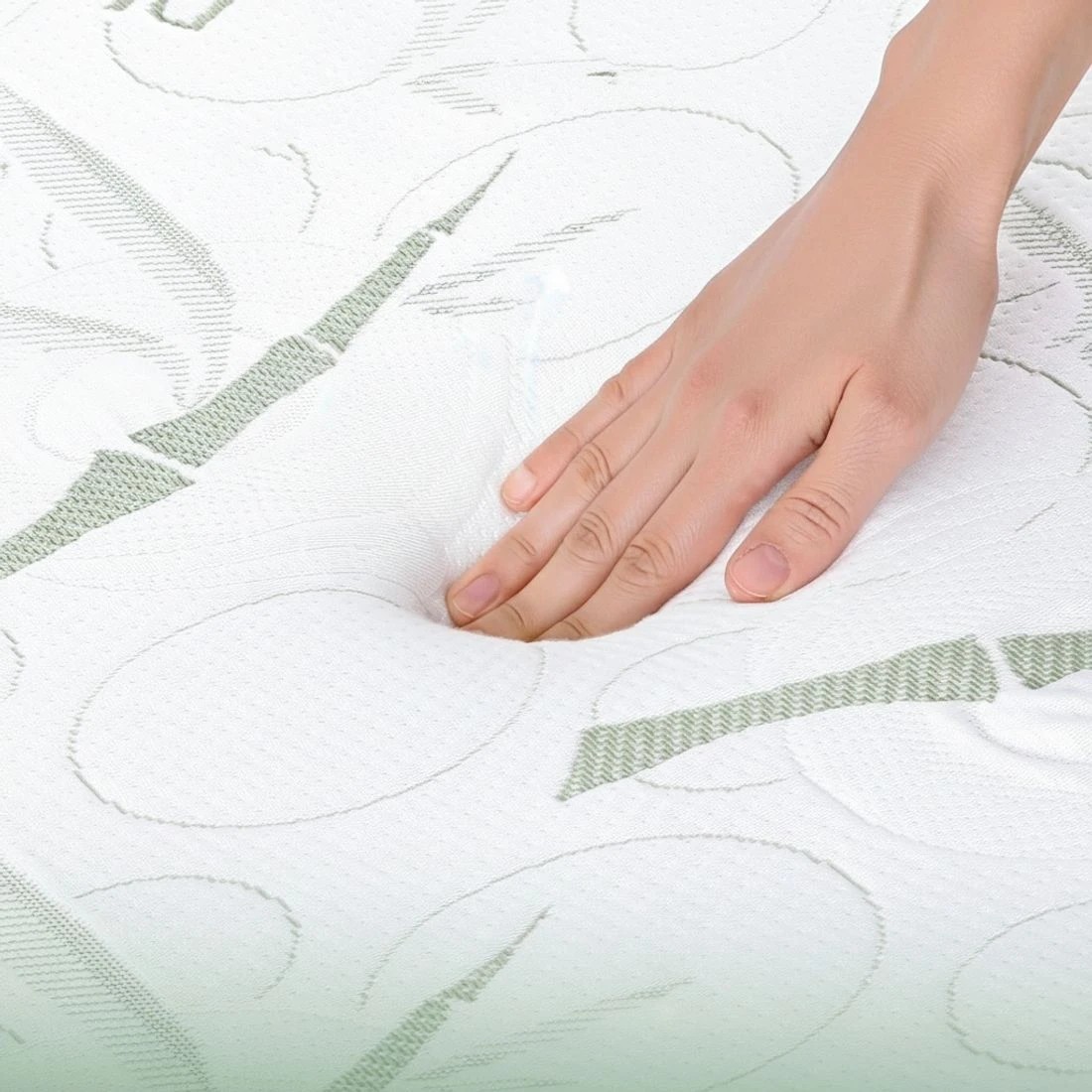 5 Giselle Bedding Wedge Pillow Gel Memory Foam Ergonomic Support Bamboo Cover - White, 5 of 8