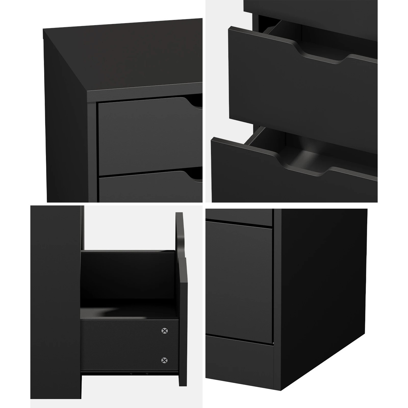 5 Oikiture 8 Chest of Drawers Tallboy Cabinet Dresser Bedroom Storage - Black, 5 of 8