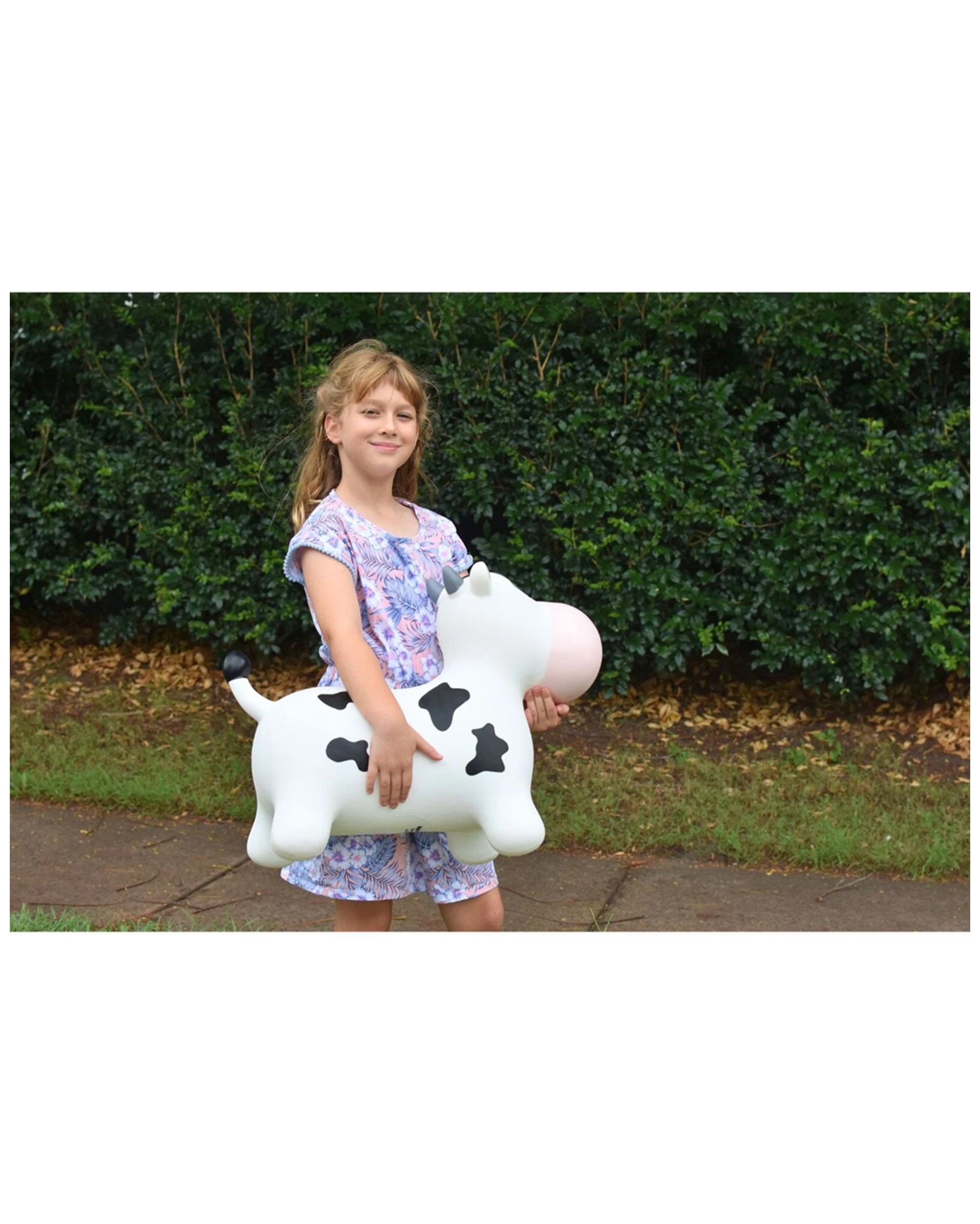 2 Kaper Kidz Bouncy Rider Moo Moo The Cow Ride On Bouncer Toy 12 Months Plus - White, 2 of 6