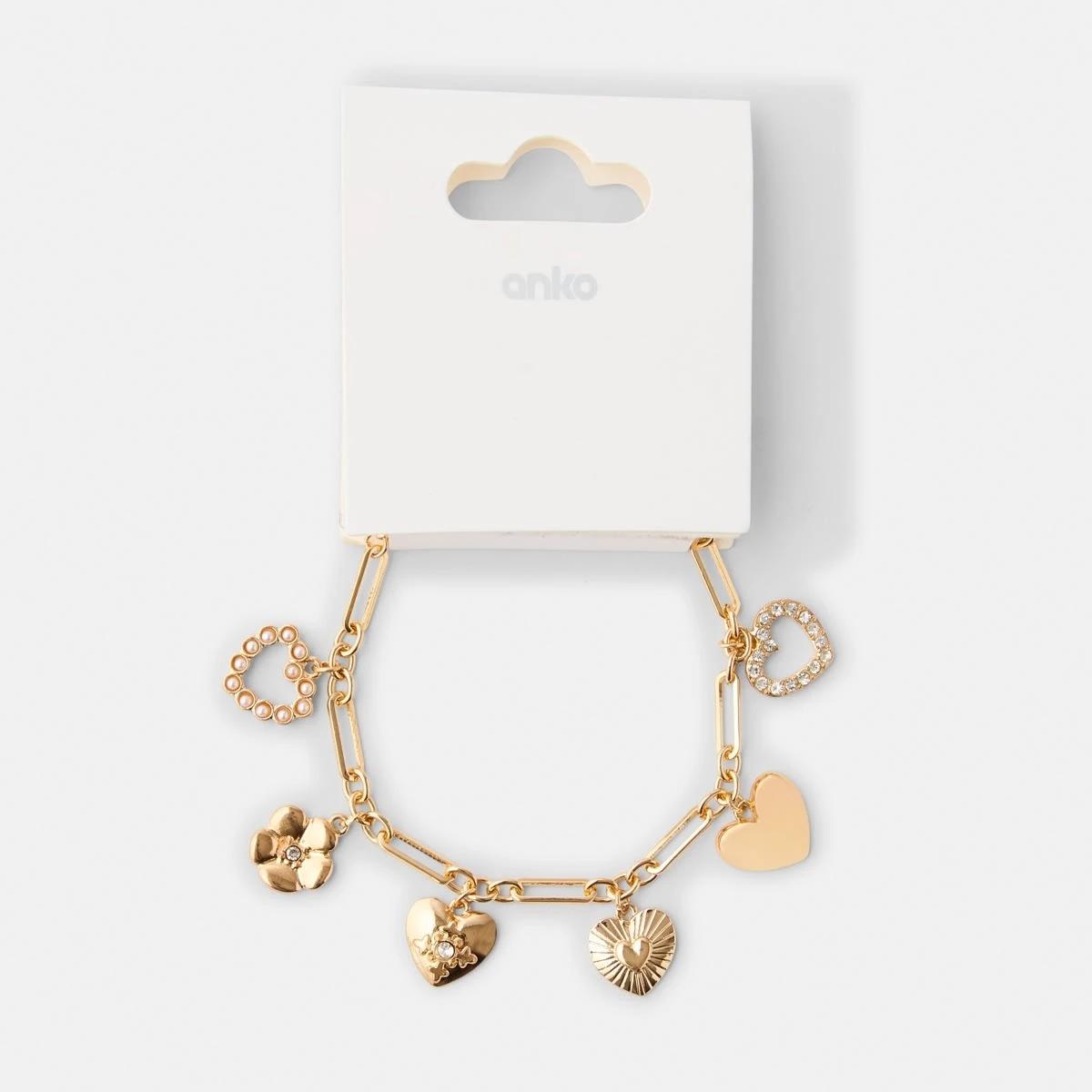 4 Charm Bracelet - Gold Tone Gold, 4 of 4