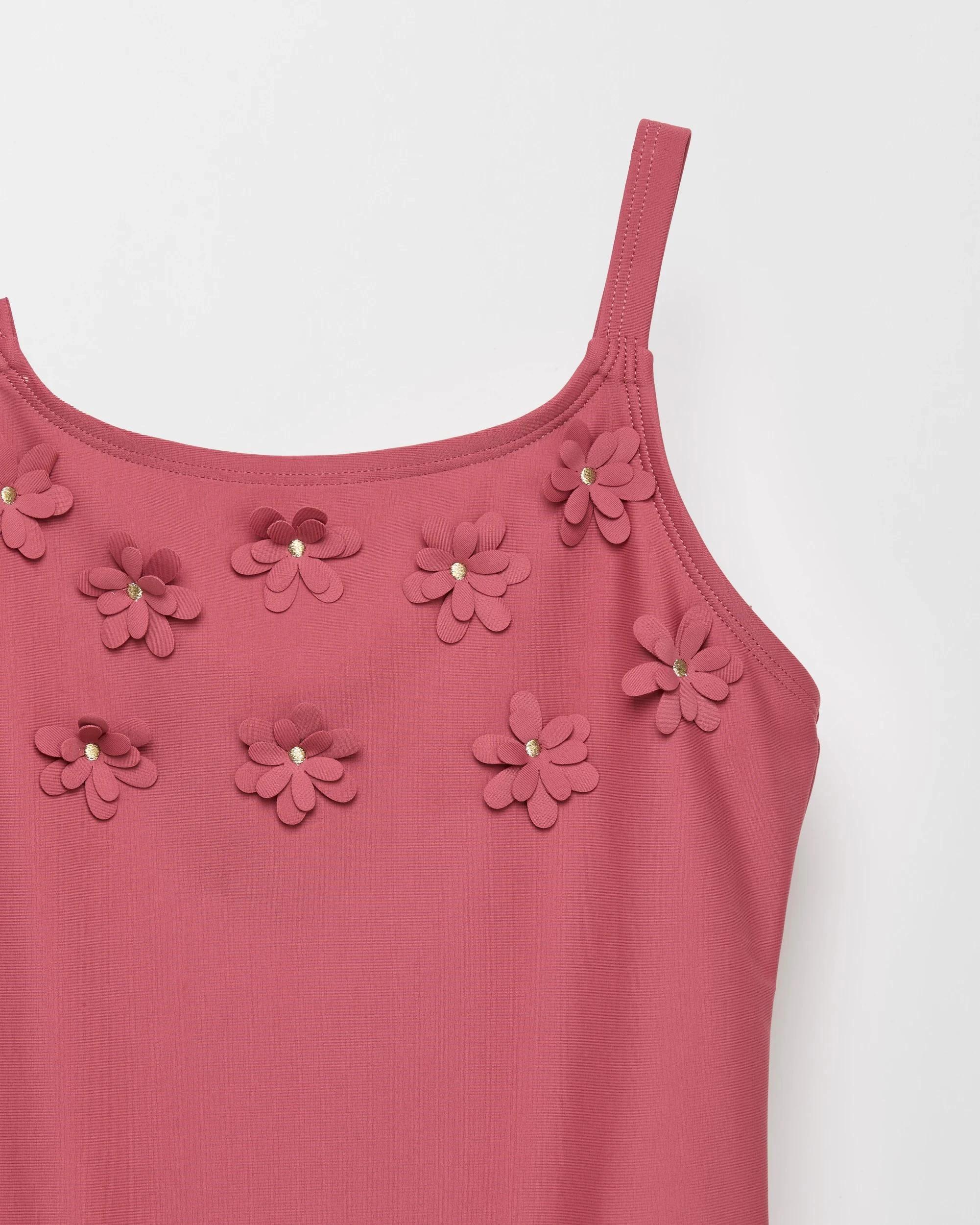 2 Target 3D Floral Swim One Piece BURGUNDY, 2 of 2