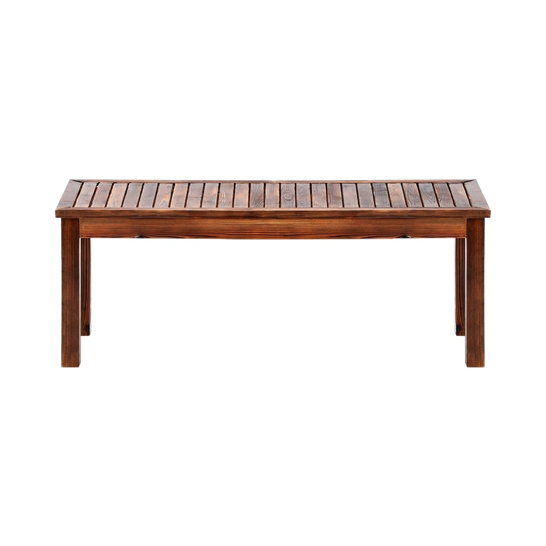 4 Livsip 120cm Garden Bench Outdoor Slatted Seat
 - Charcoal, 4 of 9