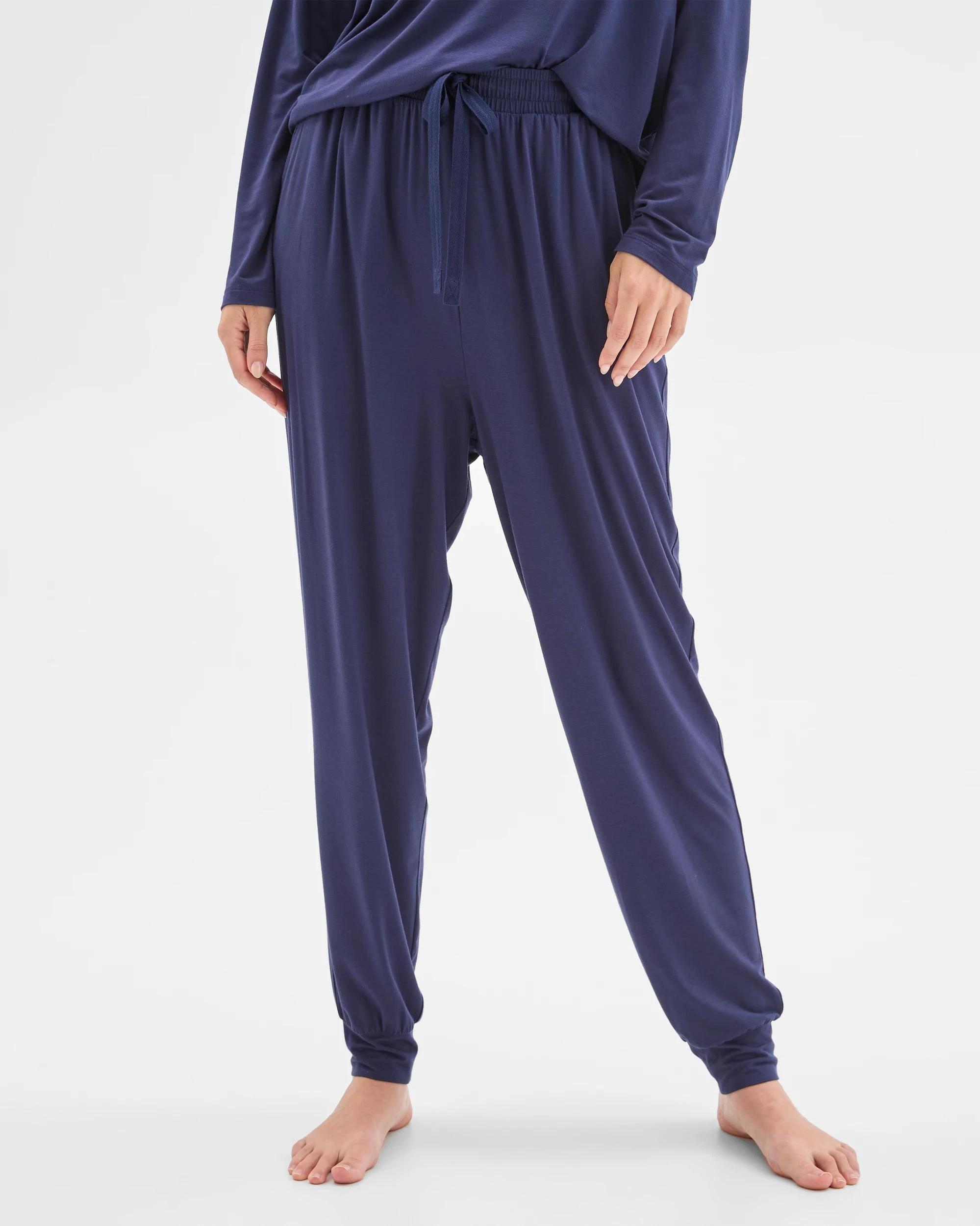 2 Target Soft Comfort Bamboo Sleep Jogger Pants NAVY BLUE, 2 of 5