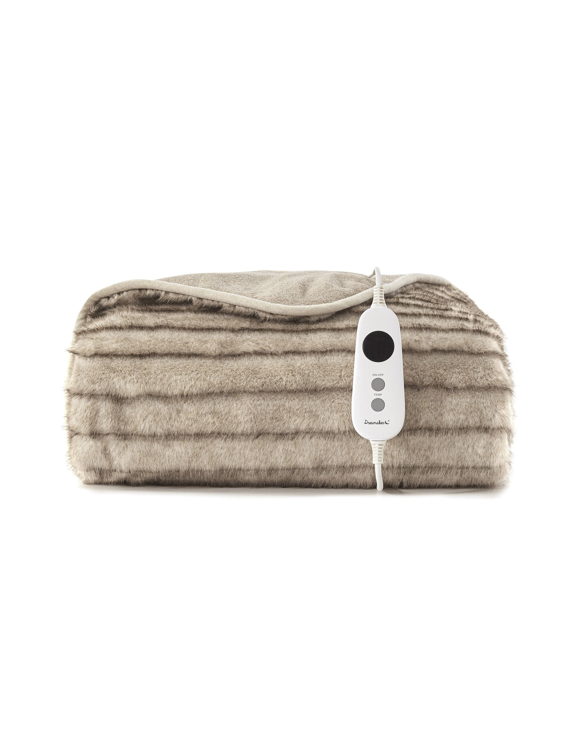 2 Dreamaker Nara Luxe Faux Mink Heated Throw 130x160cm - Brown, 2 of 8