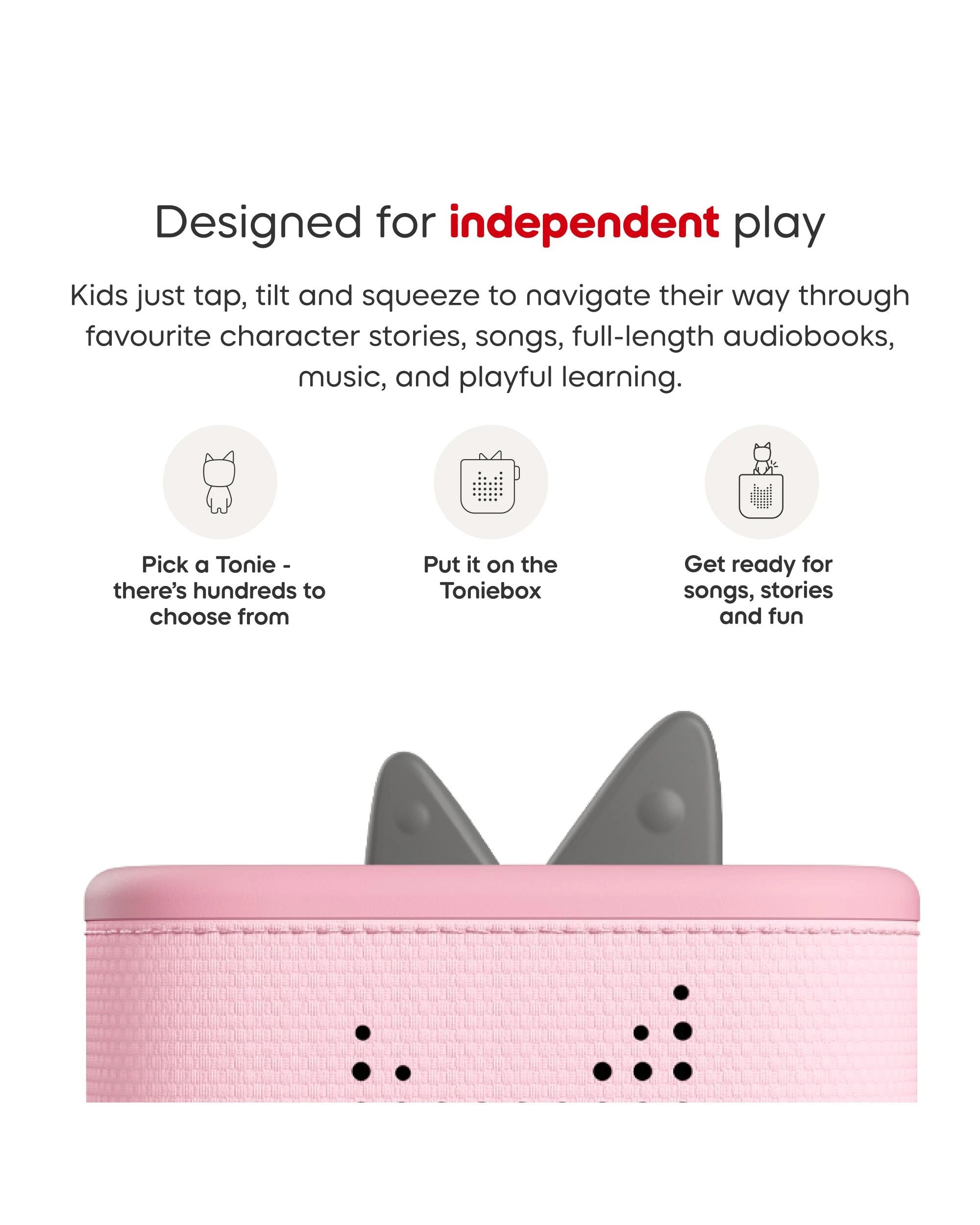 6 Tonies - Toniebox 2 Starter Set with Creative Tonie Rubie - Cloud - Pink, 6 of 6